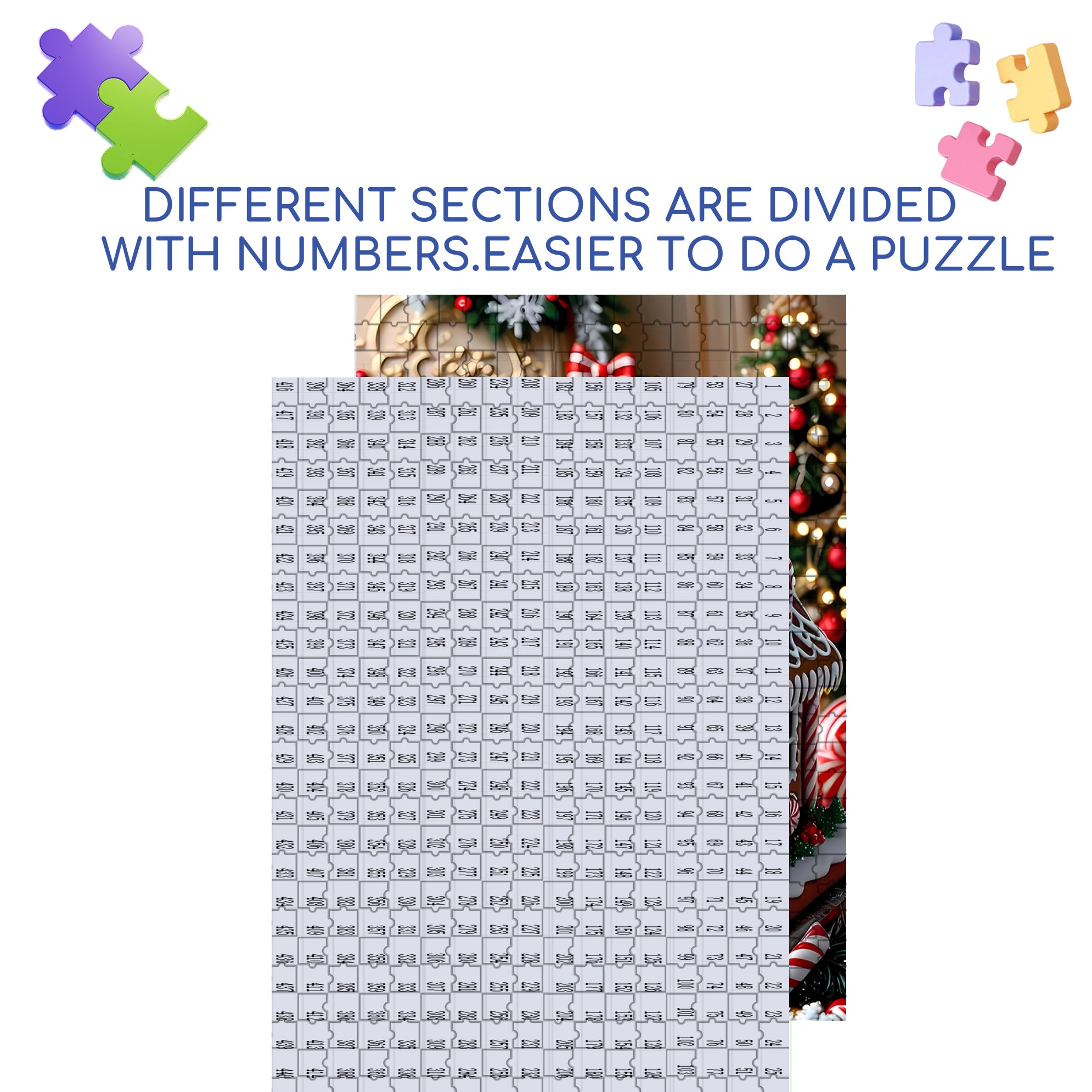 Gingerbread House 500pcs/1000pcs Jigsaw Puzzle, Scratch-Resistant, Paper Material, Interactive Family Game & Brain-Boosting DIY Decor, Perfect for Halloween, Christmas & New Year Gifts, Family Puzzle Game