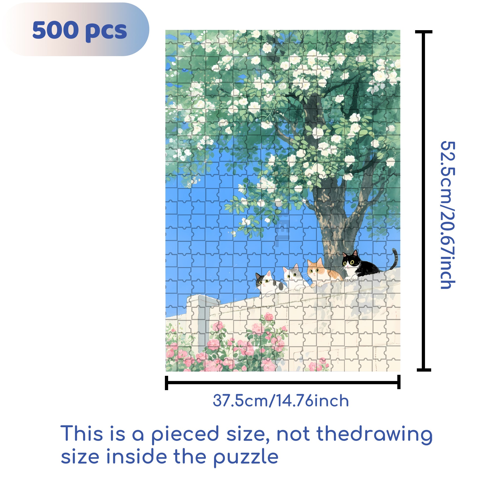Goodfriend  500pcs/1000pcs Jigsaw Puzzle, Scratch-Resistant, Paper Material, Interactive Family Game & Brain-Boosting DIY Decor, Perfect for Halloween, Christmas & New Year Gifts, Family Puzzle Game