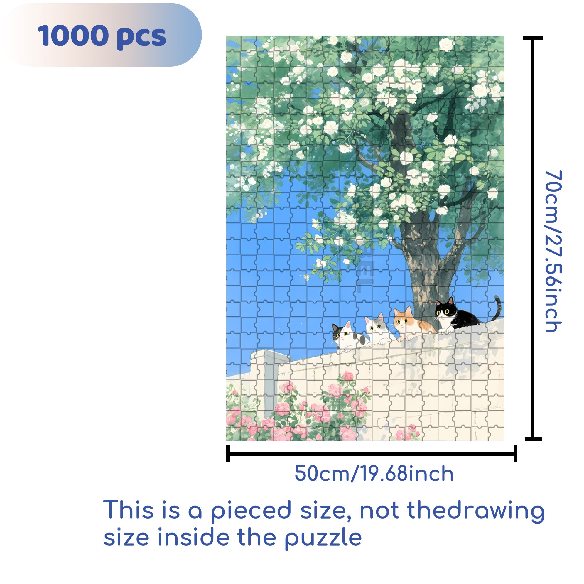 Goodfriend  500pcs/1000pcs Jigsaw Puzzle, Scratch-Resistant, Paper Material, Interactive Family Game & Brain-Boosting DIY Decor, Perfect for Halloween, Christmas & New Year Gifts, Family Puzzle Game