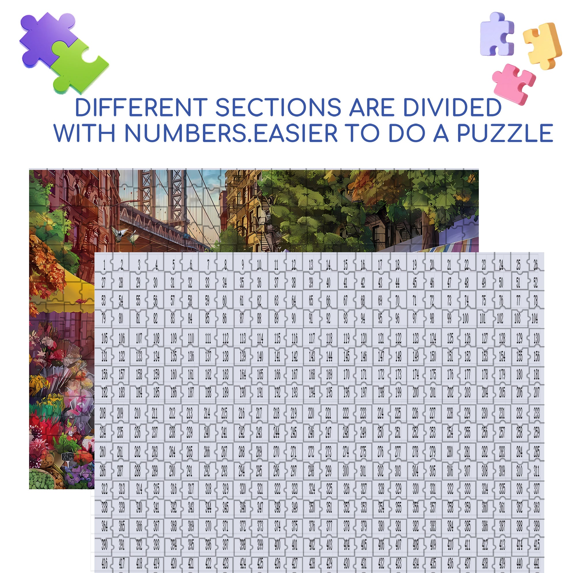 Lower Market    500pcs/1000pcs Jigsaw Puzzle, Scratch-Resistant, Paper Material, Interactive Family Game & Brain-Boosting DIY Decor, Perfect for Halloween, Christmas & New Year Gifts, Family Puzzle Game