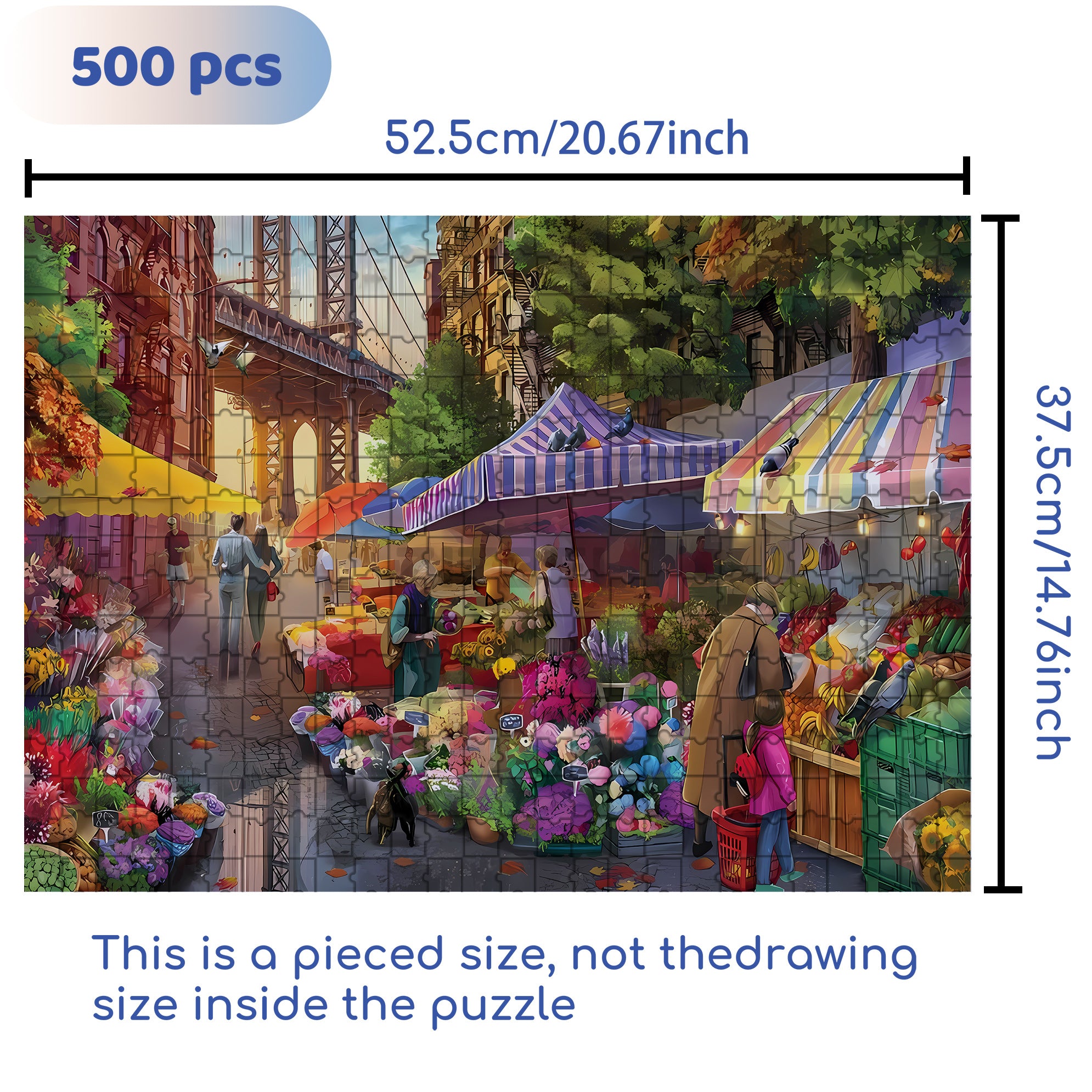 Lower Market    500pcs/1000pcs Jigsaw Puzzle, Scratch-Resistant, Paper Material, Interactive Family Game & Brain-Boosting DIY Decor, Perfect for Halloween, Christmas & New Year Gifts, Family Puzzle Game