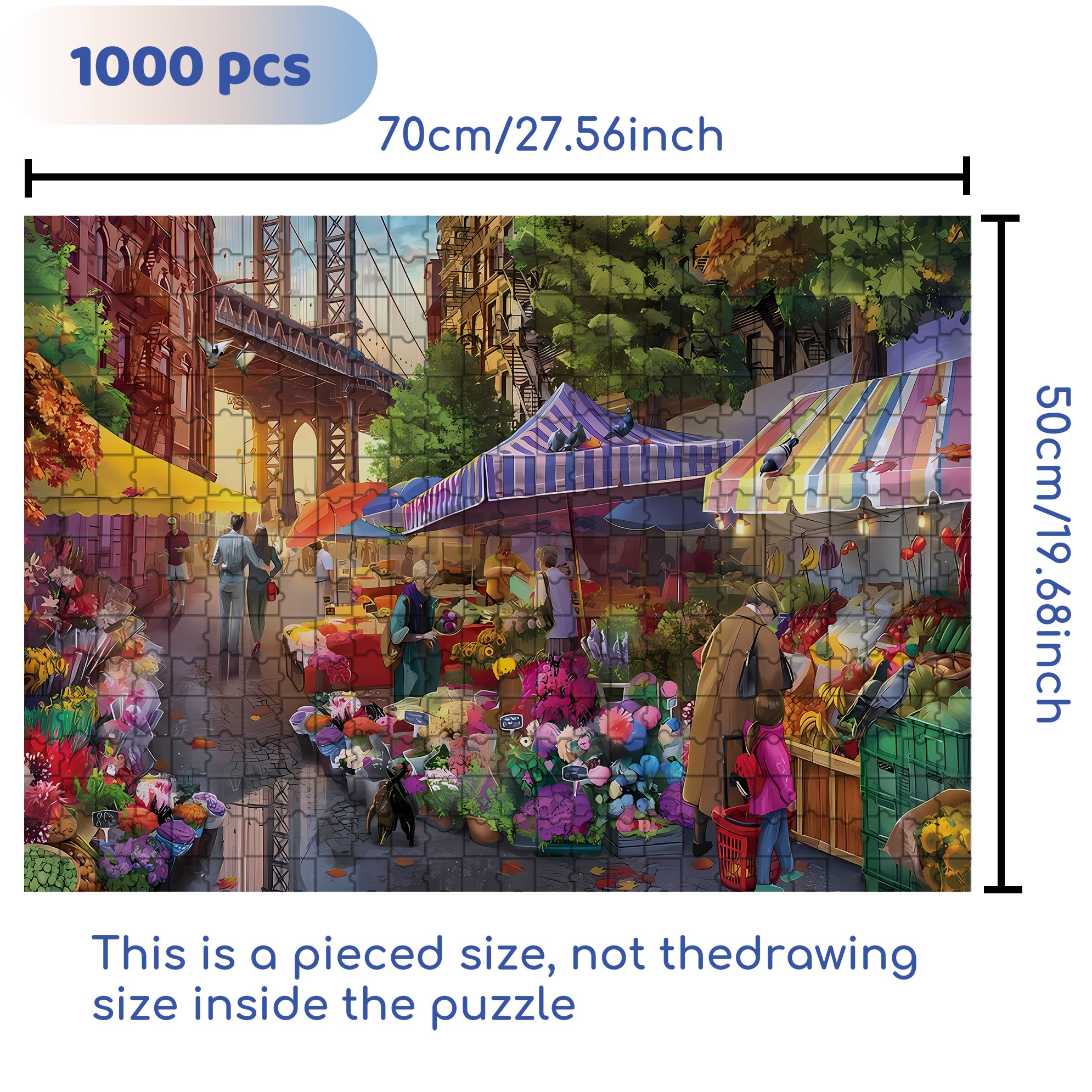 Lower Market    500pcs/1000pcs Jigsaw Puzzle, Scratch-Resistant, Paper Material, Interactive Family Game & Brain-Boosting DIY Decor, Perfect for Halloween, Christmas & New Year Gifts, Family Puzzle Game
