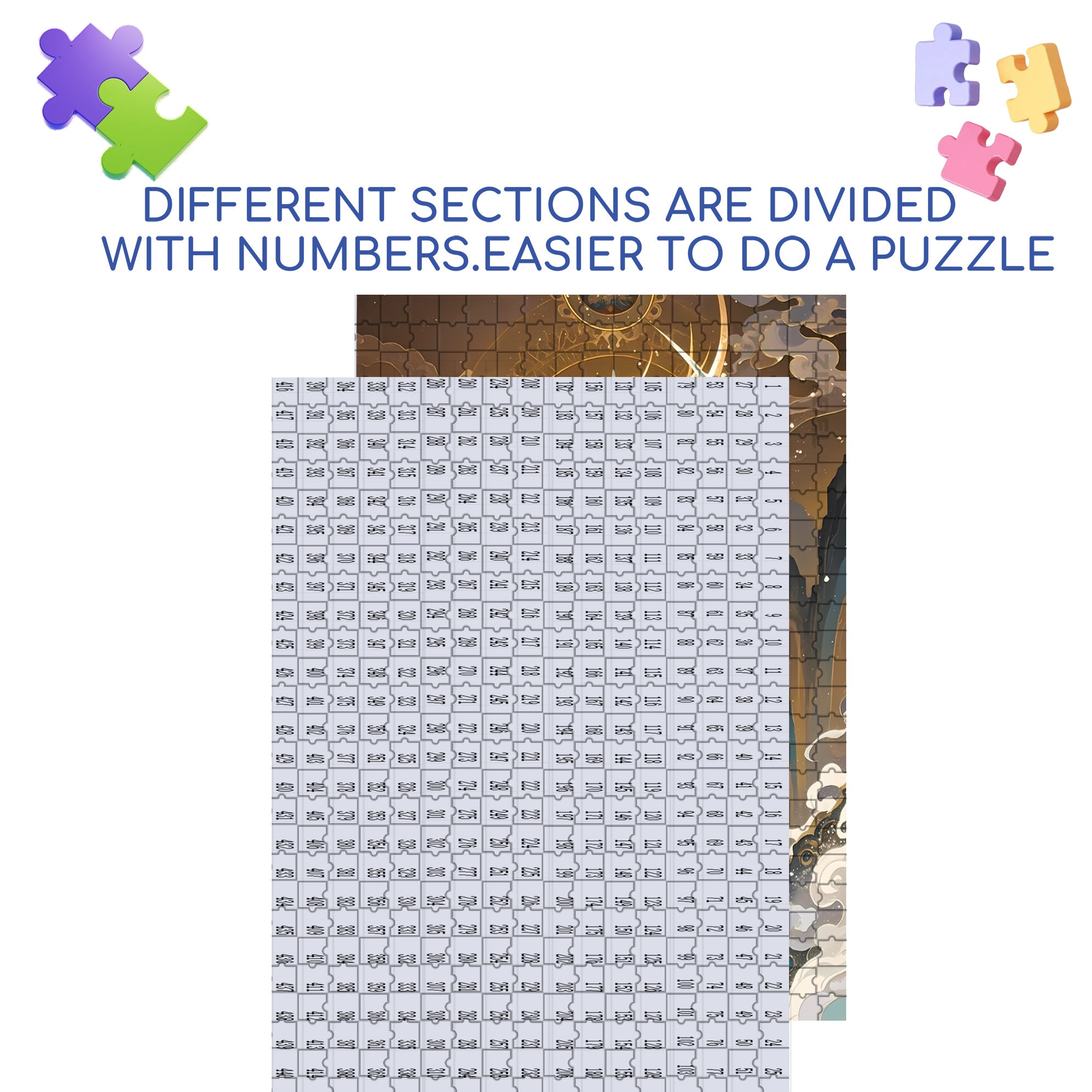 Nine-Colored Deer 500pcs/1000pcs Jigsaw Puzzle, Scratch-Resistant, Paper Material, Interactive Family Game & Brain-Boosting DIY Decor, Perfect for Halloween, Christmas & New Year Gifts, Family Puzzle Game