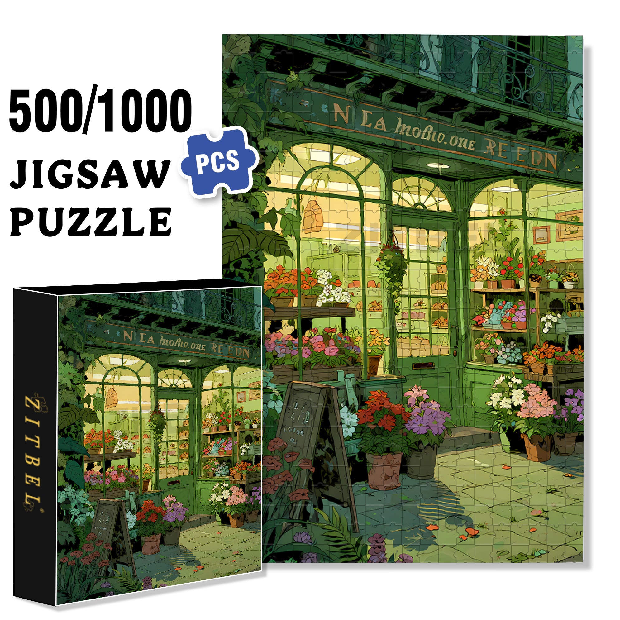 Opening 500pcs/1000pcs Jigsaw Puzzle, Scratch-Resistant, Paper Material, Interactive Family Game & Brain-Boosting DIY Decor, Perfect for Halloween, Christmas & New Year Gifts, Family Puzzle Game