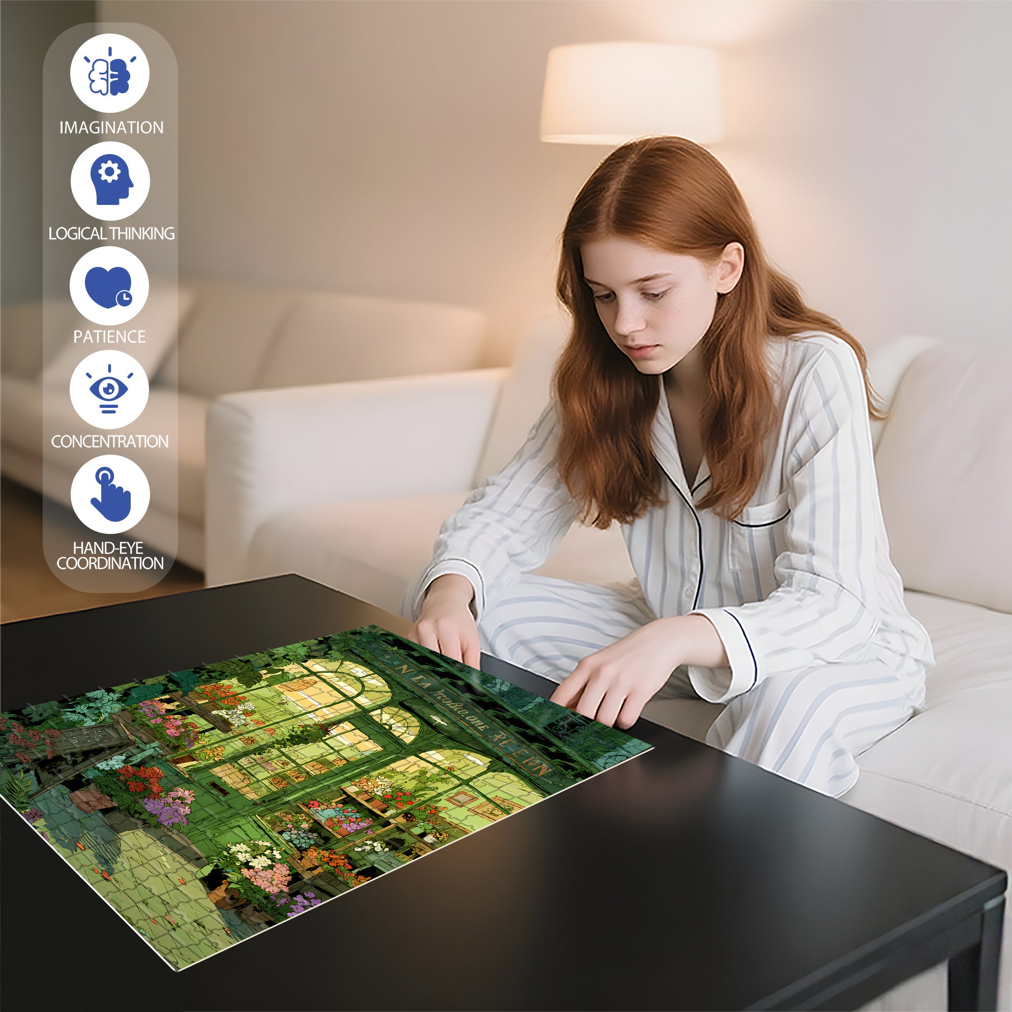Opening 500pcs/1000pcs Jigsaw Puzzle, Scratch-Resistant, Paper Material, Interactive Family Game & Brain-Boosting DIY Decor, Perfect for Halloween, Christmas & New Year Gifts, Family Puzzle Game