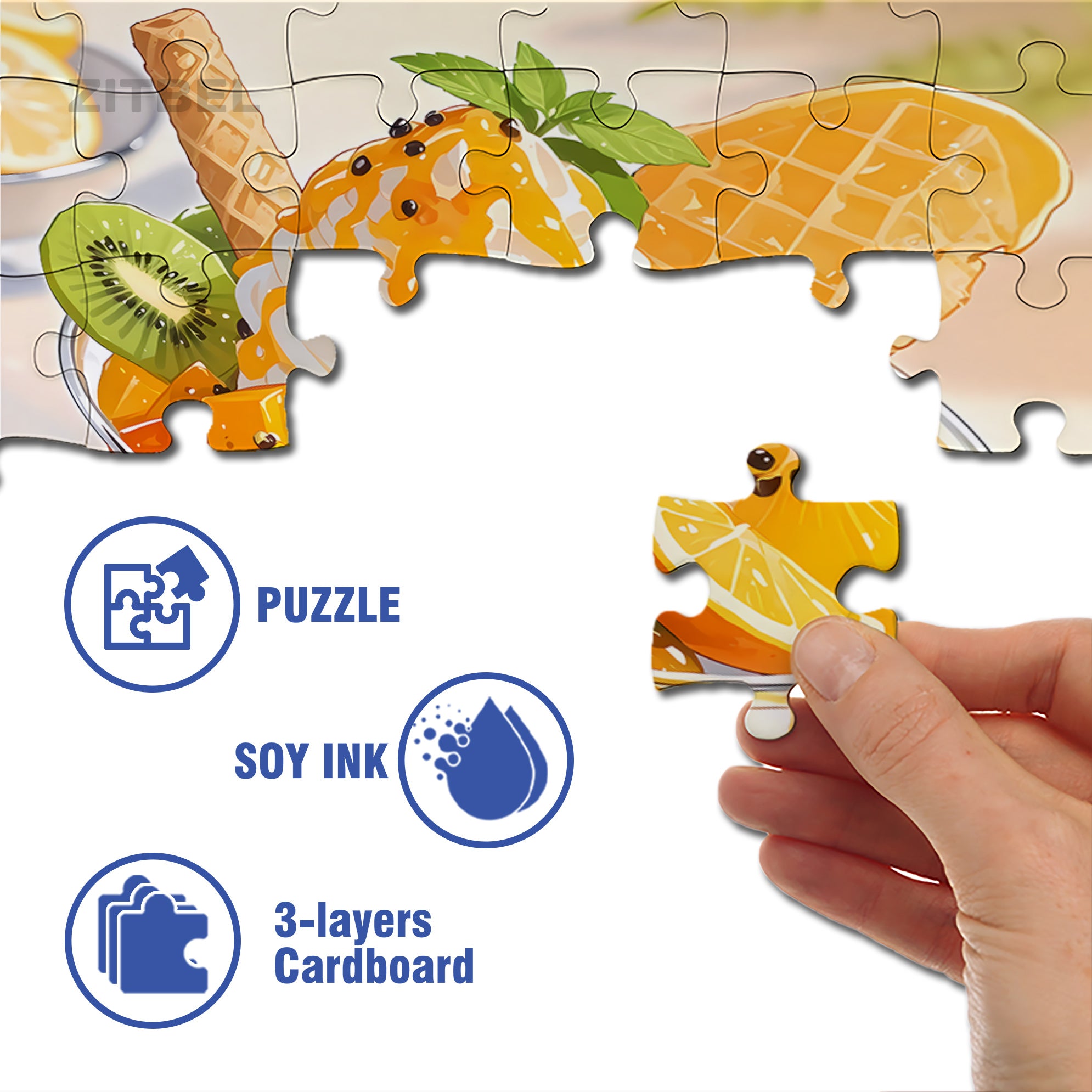 Parfait 500pcs/1000pcs Jigsaw Puzzle, Scratch-Resistant, Paper Material, Interactive Family Game & Brain-Boosting DIY Decor, Perfect for Halloween, Christmas & New Year Gifts, Family Puzzle Game