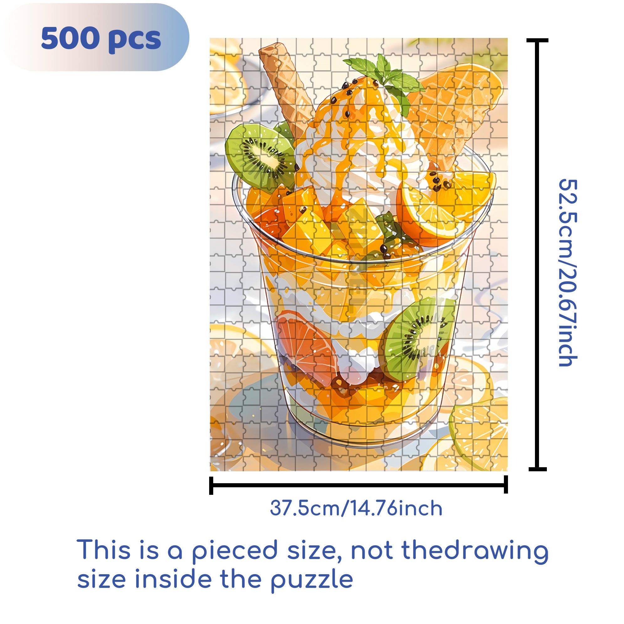 Parfait 500pcs/1000pcs Jigsaw Puzzle, Scratch-Resistant, Paper Material, Interactive Family Game & Brain-Boosting DIY Decor, Perfect for Halloween, Christmas & New Year Gifts, Family Puzzle Game
