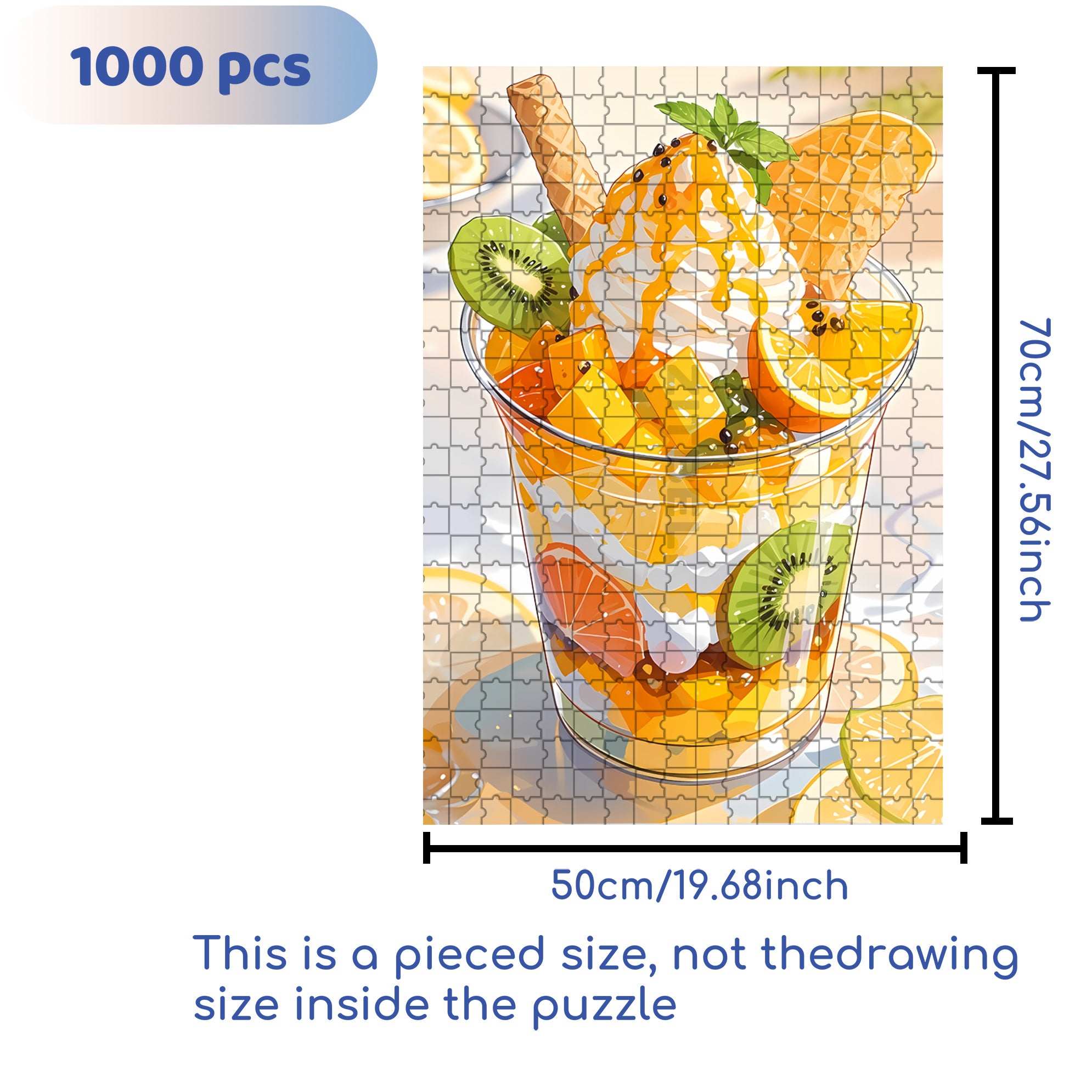 Parfait 500pcs/1000pcs Jigsaw Puzzle, Scratch-Resistant, Paper Material, Interactive Family Game & Brain-Boosting DIY Decor, Perfect for Halloween, Christmas & New Year Gifts, Family Puzzle Game