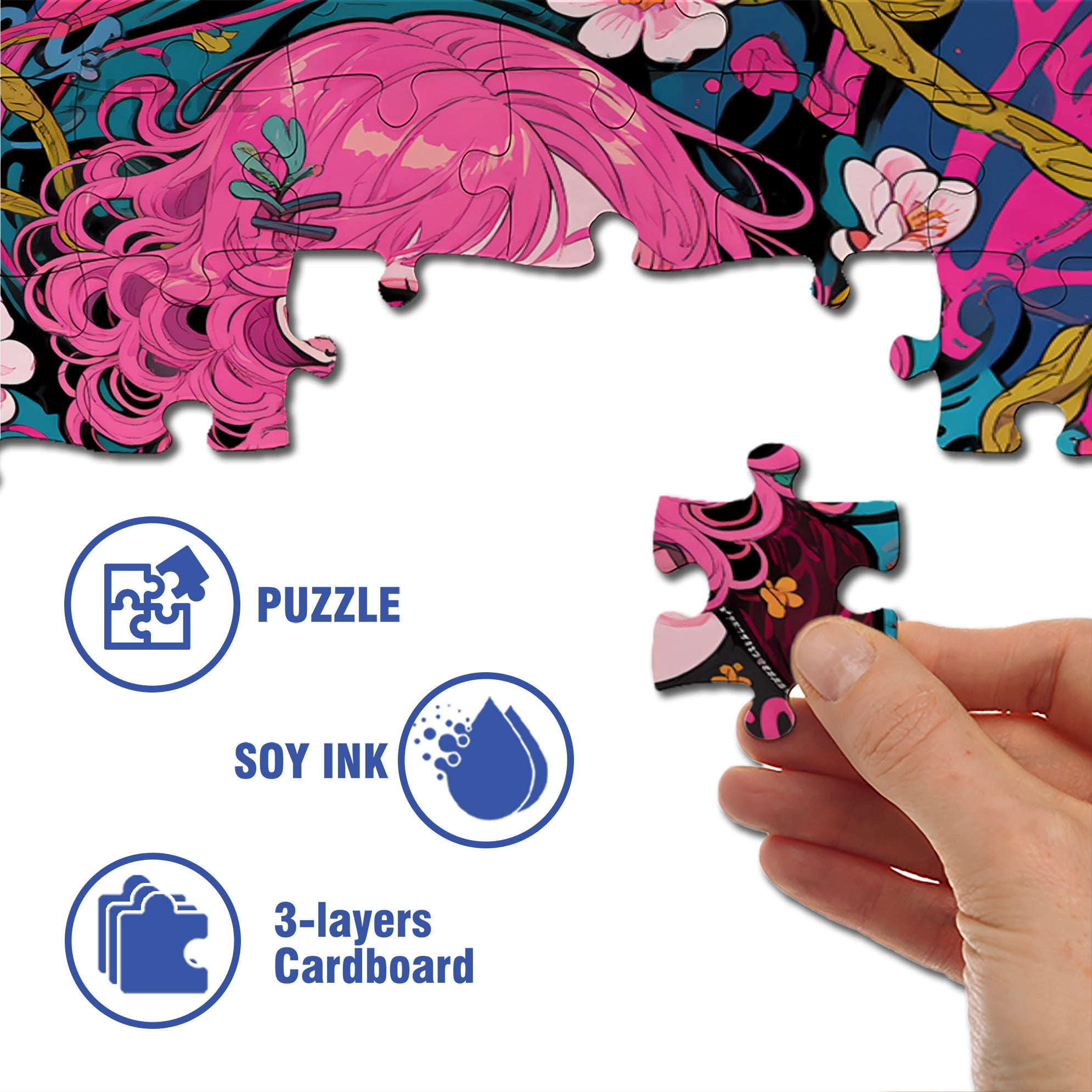 Punk 500pcs/1000pcs Jigsaw Puzzle, Scratch-Resistant, Paper Material, Interactive Family Game & Brain-Boosting DIY Decor, Perfect for Halloween, Christmas & New Year Gifts, Family Puzzle Game