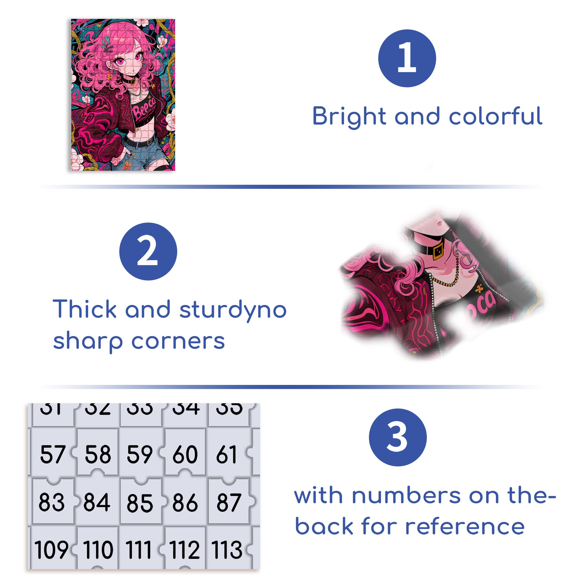 Punk 500pcs/1000pcs Jigsaw Puzzle, Scratch-Resistant, Paper Material, Interactive Family Game & Brain-Boosting DIY Decor, Perfect for Halloween, Christmas & New Year Gifts, Family Puzzle Game