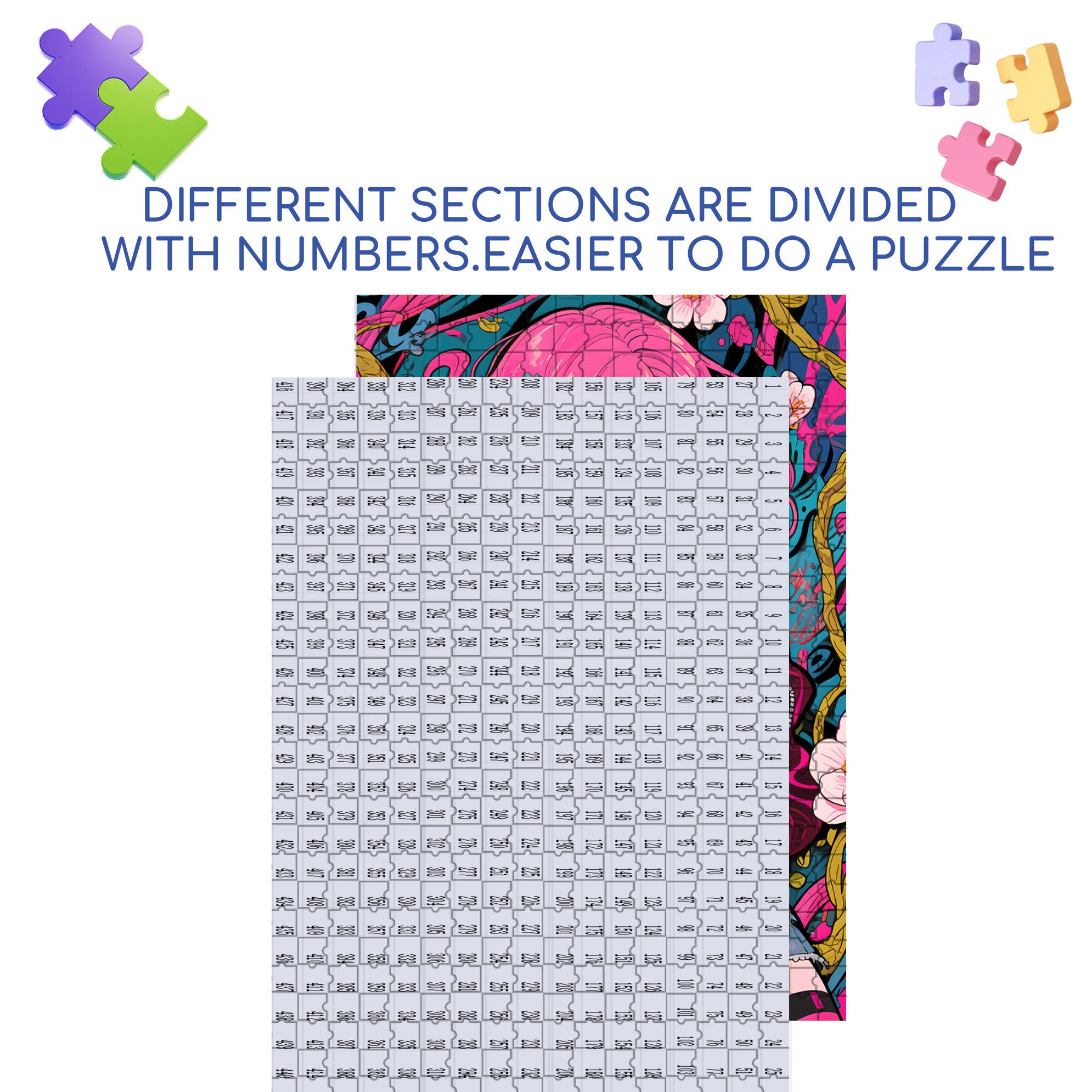 Punk 500pcs/1000pcs Jigsaw Puzzle, Scratch-Resistant, Paper Material, Interactive Family Game & Brain-Boosting DIY Decor, Perfect for Halloween, Christmas & New Year Gifts, Family Puzzle Game
