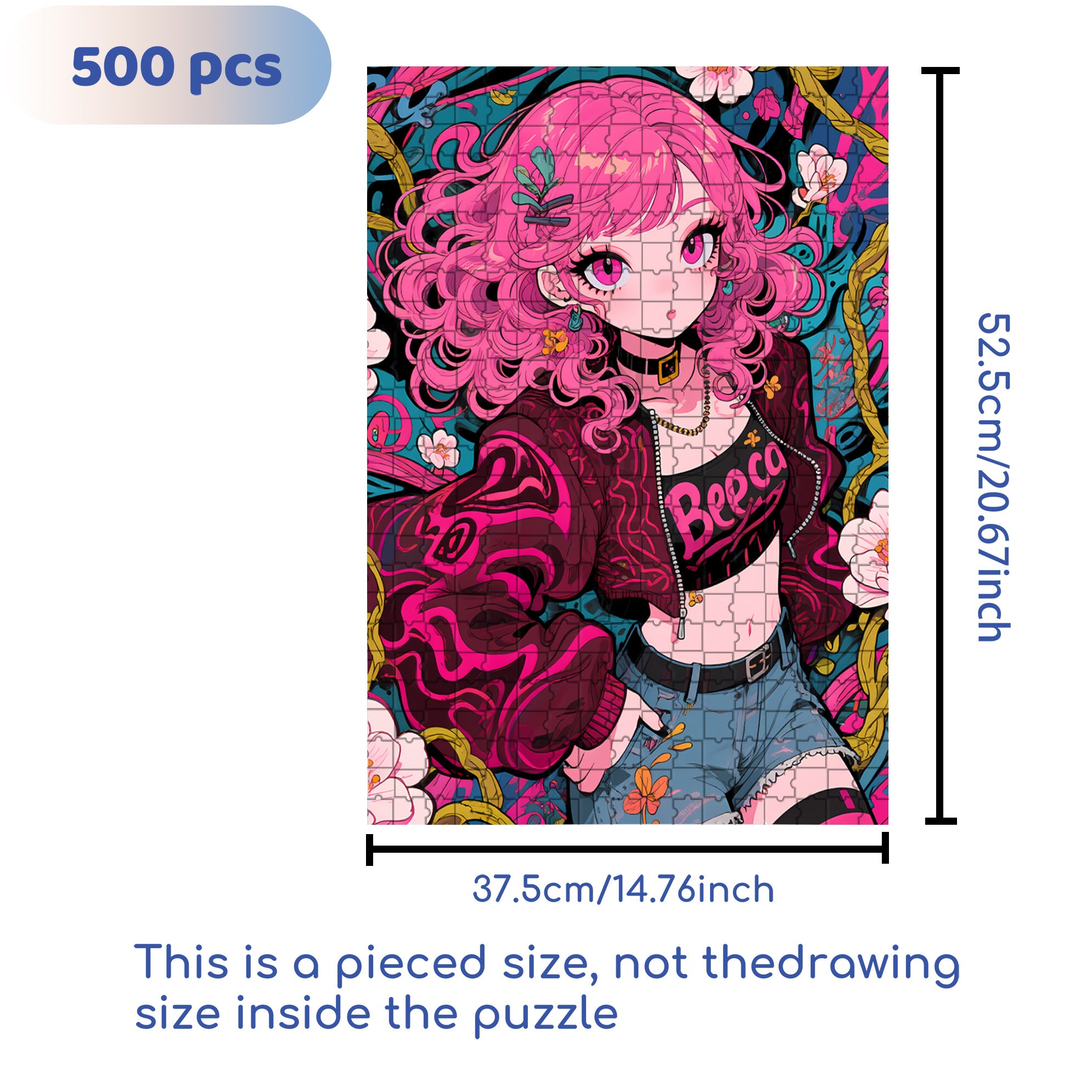 Punk 500pcs/1000pcs Jigsaw Puzzle, Scratch-Resistant, Paper Material, Interactive Family Game & Brain-Boosting DIY Decor, Perfect for Halloween, Christmas & New Year Gifts, Family Puzzle Game