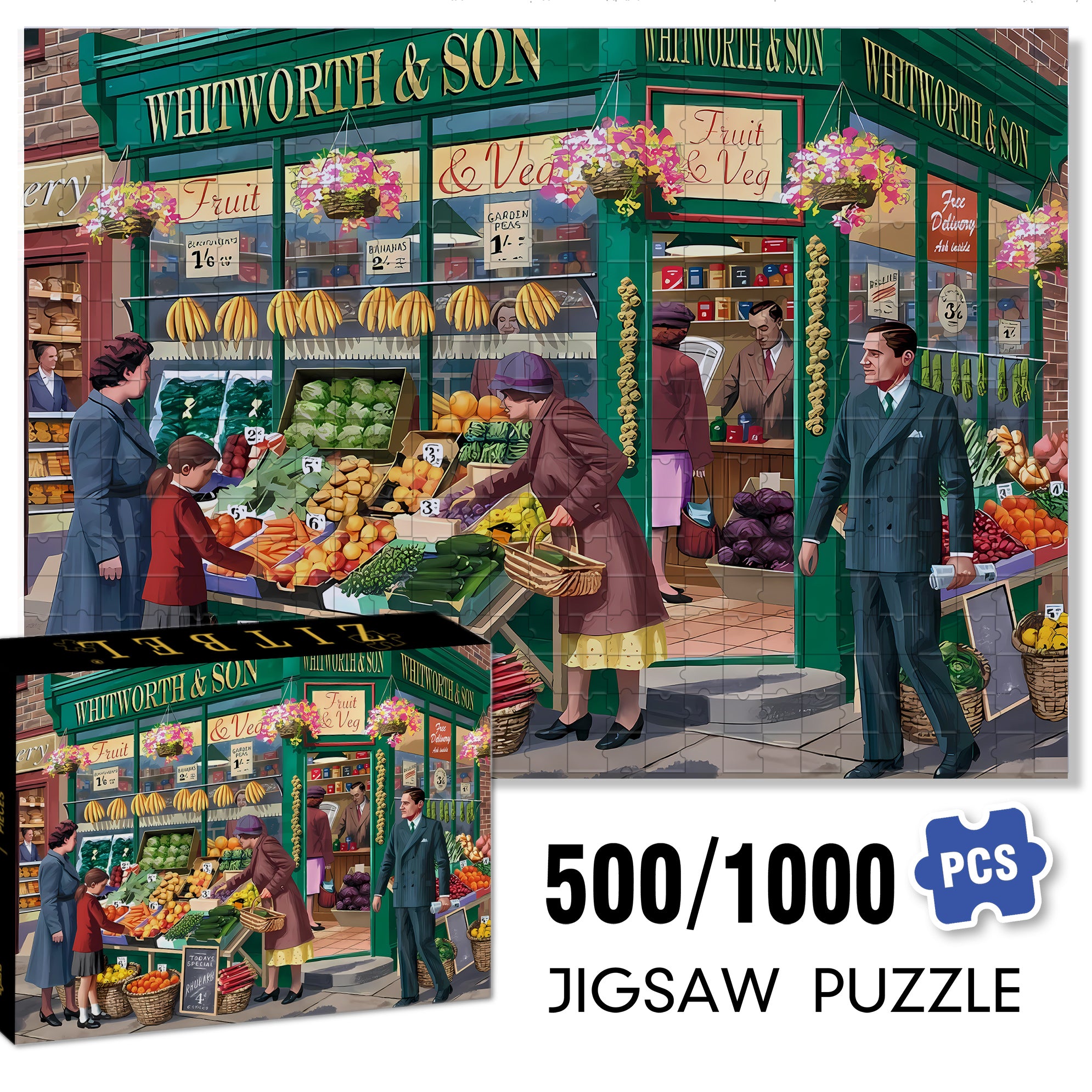Shopping 500pcs/1000pcs Jigsaw Puzzle, Scratch-Resistant, Paper Material, Interactive Family Game & Brain-Boosting DIY Decor, Perfect for Halloween, Christmas & New Year Gifts, Family Puzzle Game