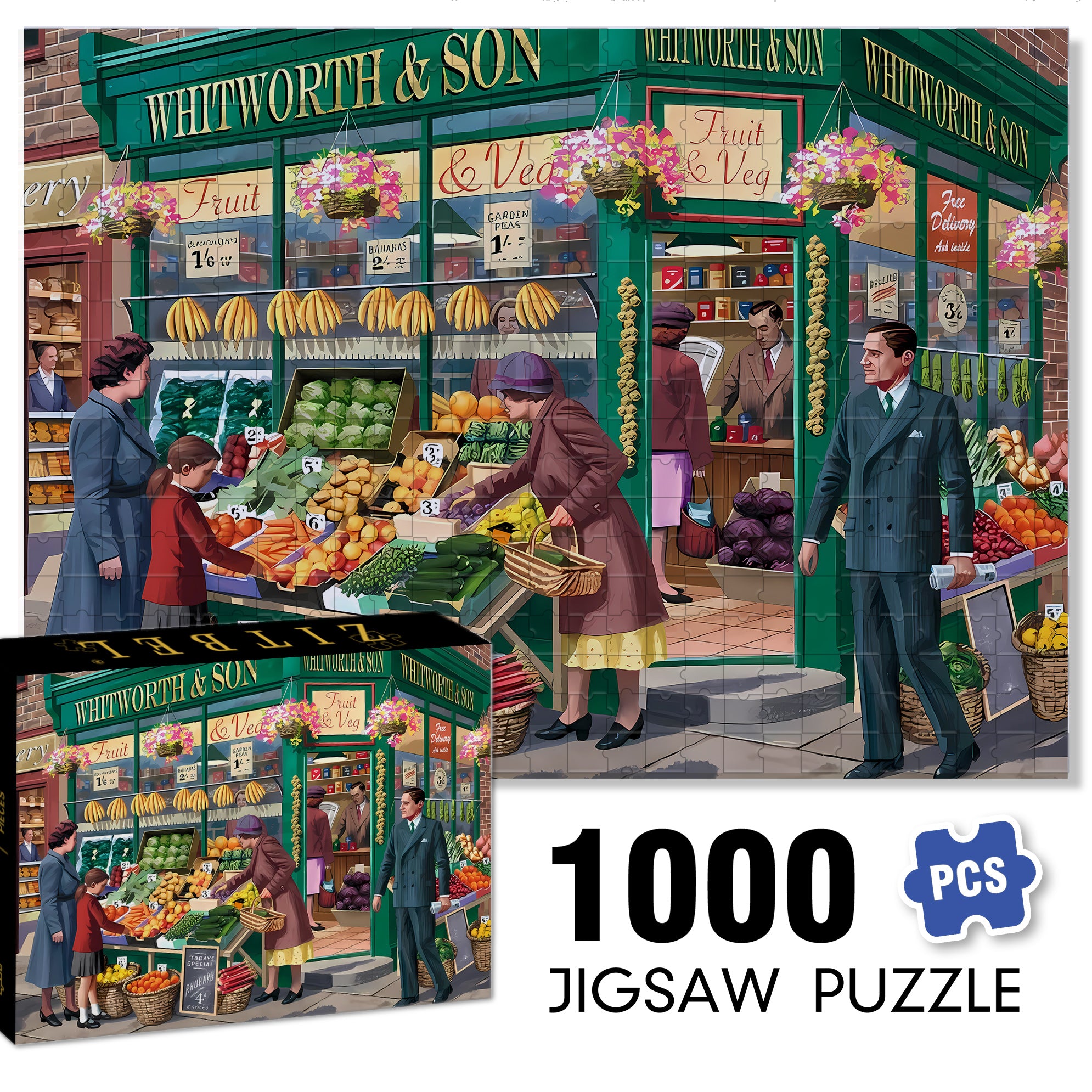 Shopping 500pcs/1000pcs Jigsaw Puzzle, Scratch-Resistant, Paper Material, Interactive Family Game & Brain-Boosting DIY Decor, Perfect for Halloween, Christmas & New Year Gifts, Family Puzzle Game