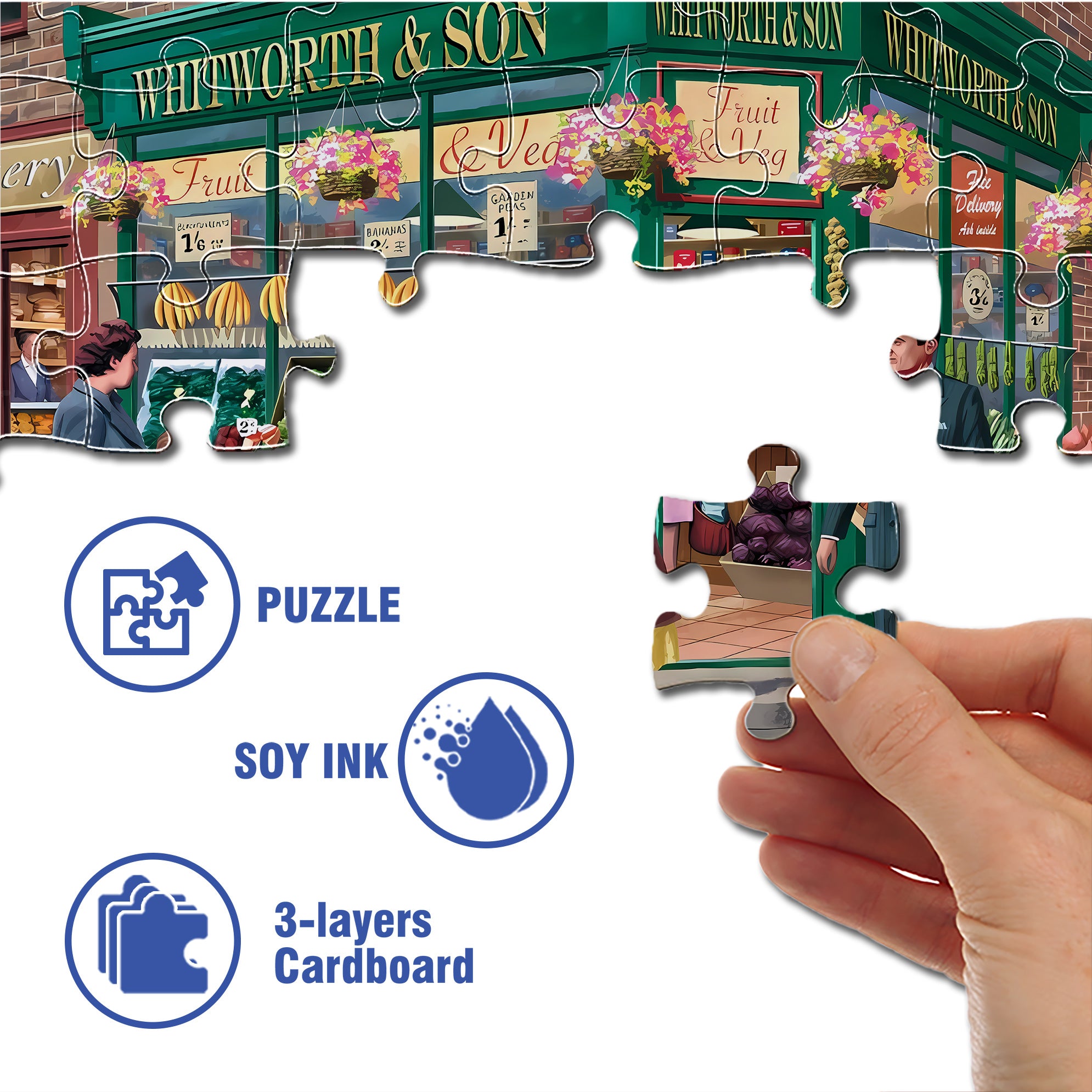 Shopping 500pcs/1000pcs Jigsaw Puzzle, Scratch-Resistant, Paper Material, Interactive Family Game & Brain-Boosting DIY Decor, Perfect for Halloween, Christmas & New Year Gifts, Family Puzzle Game