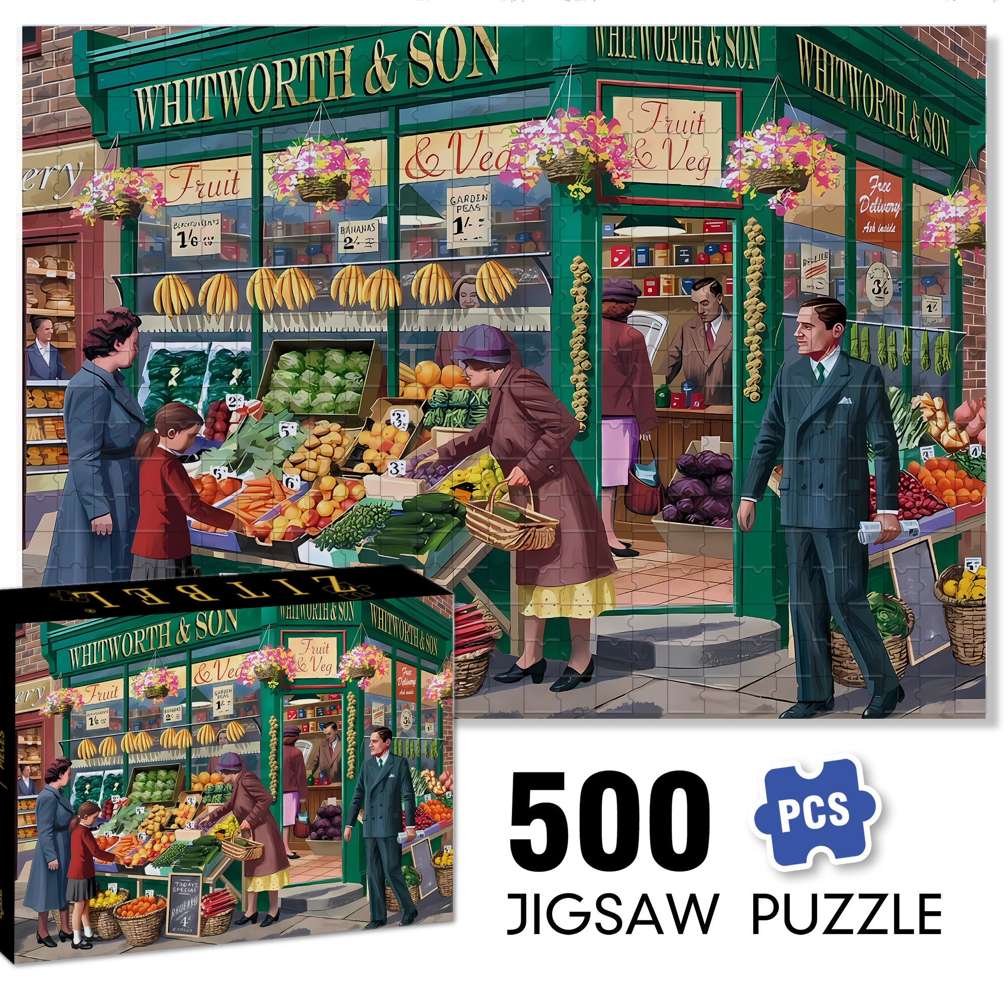 Shopping 500pcs/1000pcs Jigsaw Puzzle, Scratch-Resistant, Paper Material, Interactive Family Game & Brain-Boosting DIY Decor, Perfect for Halloween, Christmas & New Year Gifts, Family Puzzle Game