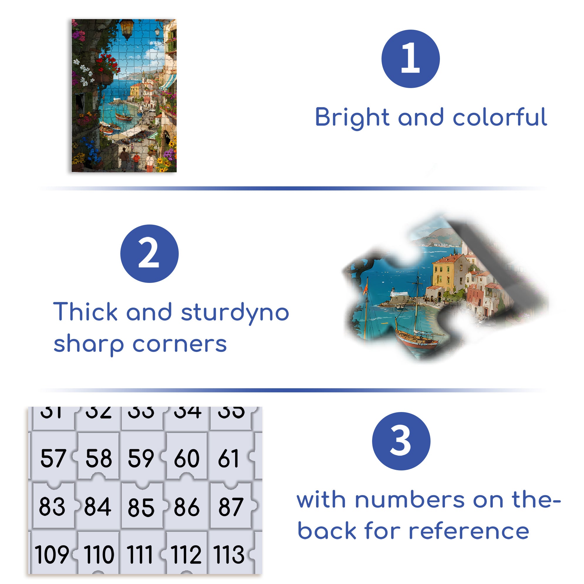 Small Town In Southern France 500pcs/1000pcs Jigsaw Puzzle, Scratch-Resistant, Paper Material, Interactive Family Game & Brain-Boosting DIY Decor, Perfect for Halloween, Christmas & New Year Gifts, Family Puzzle Game