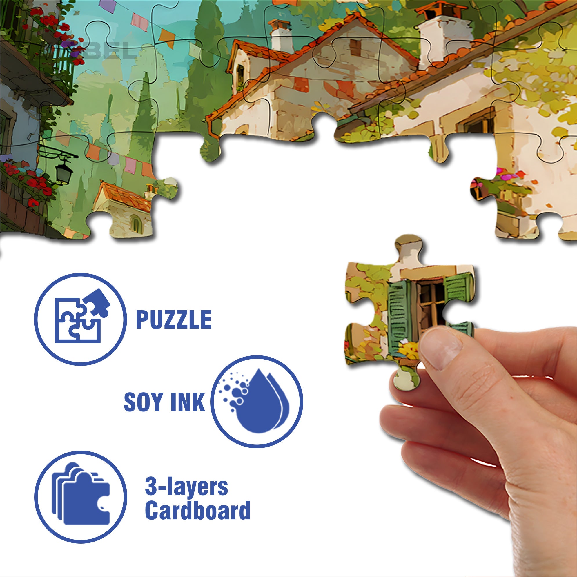 Street 500pcs/1000pcs Jigsaw Puzzle, Scratch-Resistant, Paper Material, Interactive Family Game & Brain-Boosting DIY Decor, Perfect for Halloween, Christmas & New Year Gifts, Family Puzzle Game