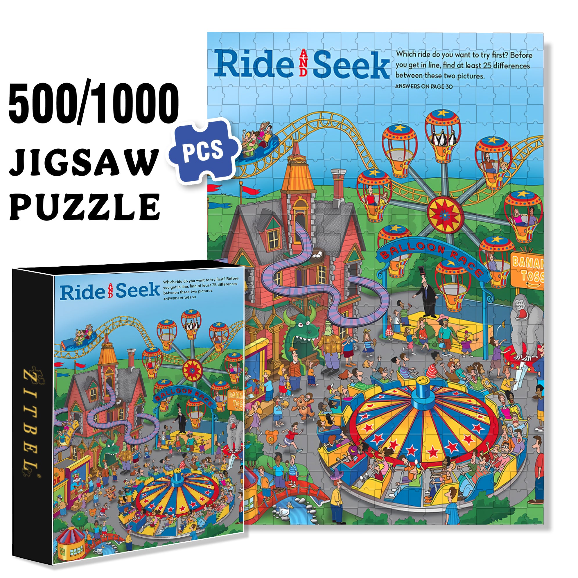 Subscription 500pcs/1000pcs Jigsaw Puzzle, Scratch-Resistant, Paper Material, Interactive Family Game & Brain-Boosting DIY Decor, Perfect for Halloween, Christmas & New Year Gifts, Family Puzzle Game