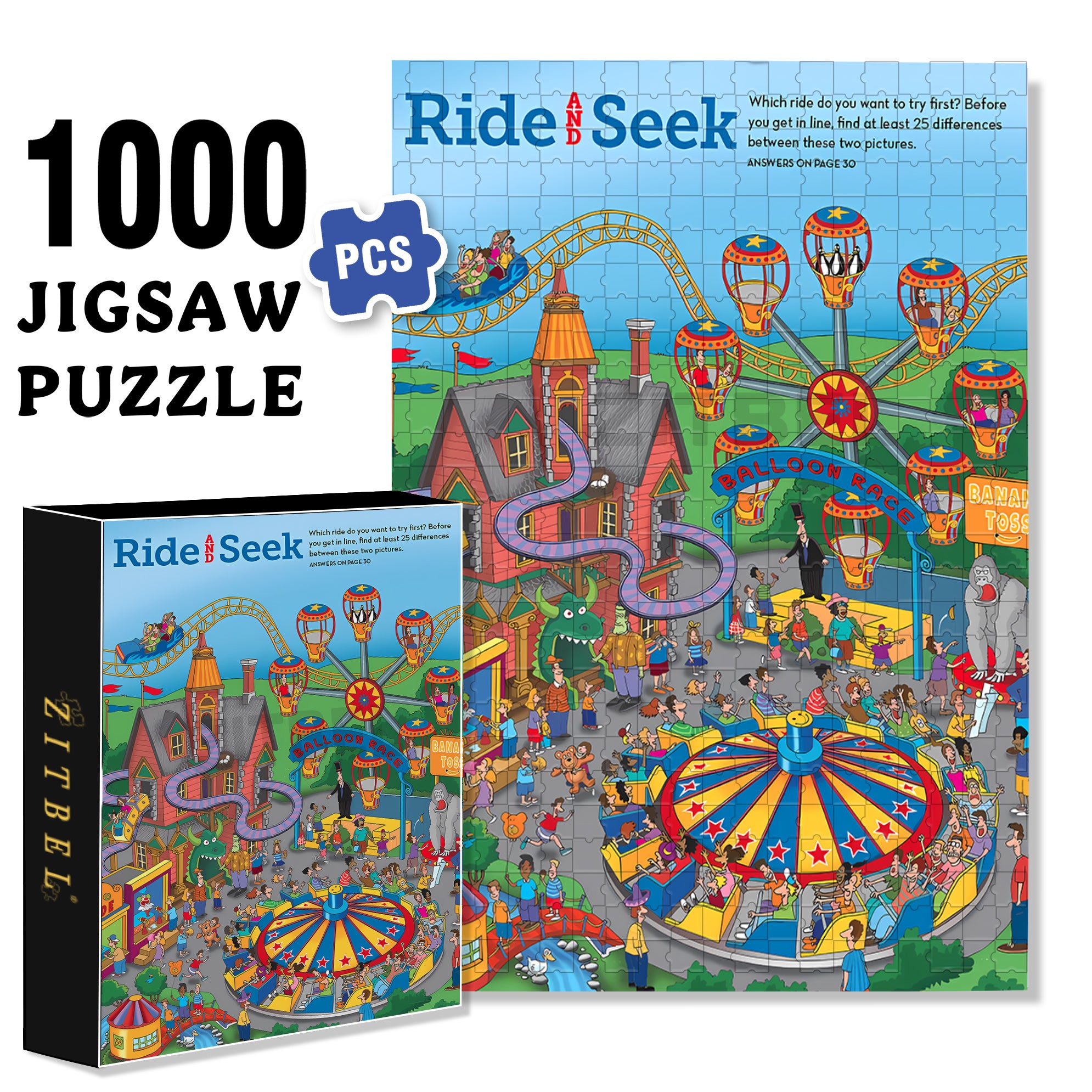 Subscription 500pcs/1000pcs Jigsaw Puzzle, Scratch-Resistant, Paper Material, Interactive Family Game & Brain-Boosting DIY Decor, Perfect for Halloween, Christmas & New Year Gifts, Family Puzzle Game