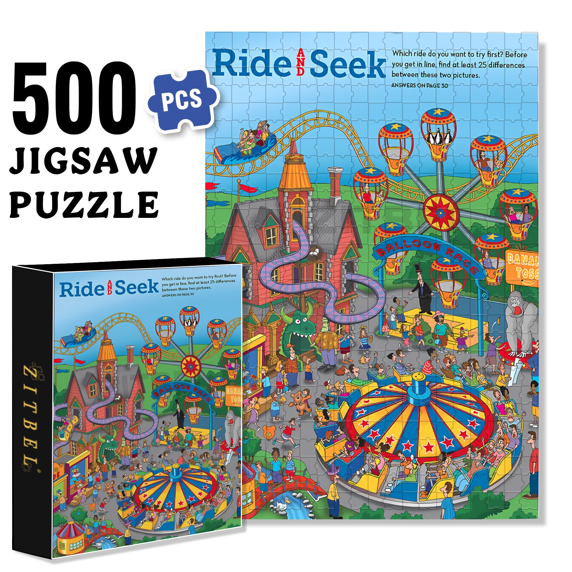 Subscription 500pcs/1000pcs Jigsaw Puzzle, Scratch-Resistant, Paper Material, Interactive Family Game & Brain-Boosting DIY Decor, Perfect for Halloween, Christmas & New Year Gifts, Family Puzzle Game