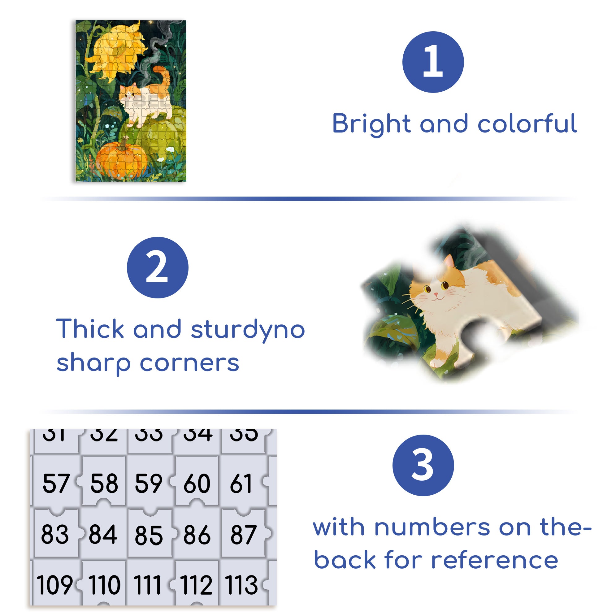 Sunflower & Cat 500pcs/1000pcs Jigsaw Puzzle, Scratch-Resistant, Paper Material, Interactive Family Game & Brain-Boosting DIY Decor, Perfect for Halloween, Christmas & New Year Gifts, Family Puzzle Game