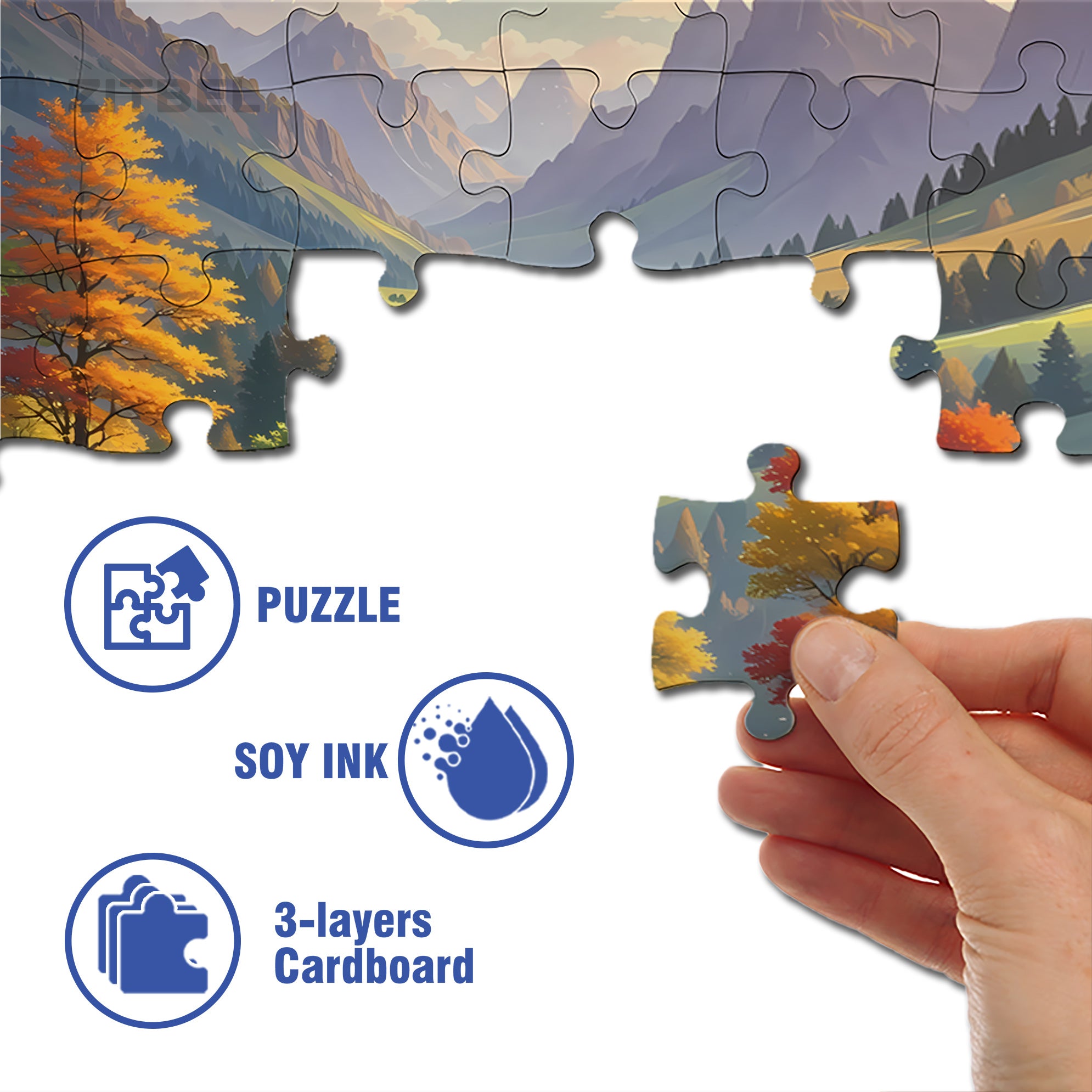 The English Countryside 500pcs/1000pcs Jigsaw Puzzle, Scratch-Resistant, Paper Material, Interactive Family Game & Brain-Boosting DIY Decor, Perfect for Halloween, Christmas & New Year Gifts, Family Puzzle Game