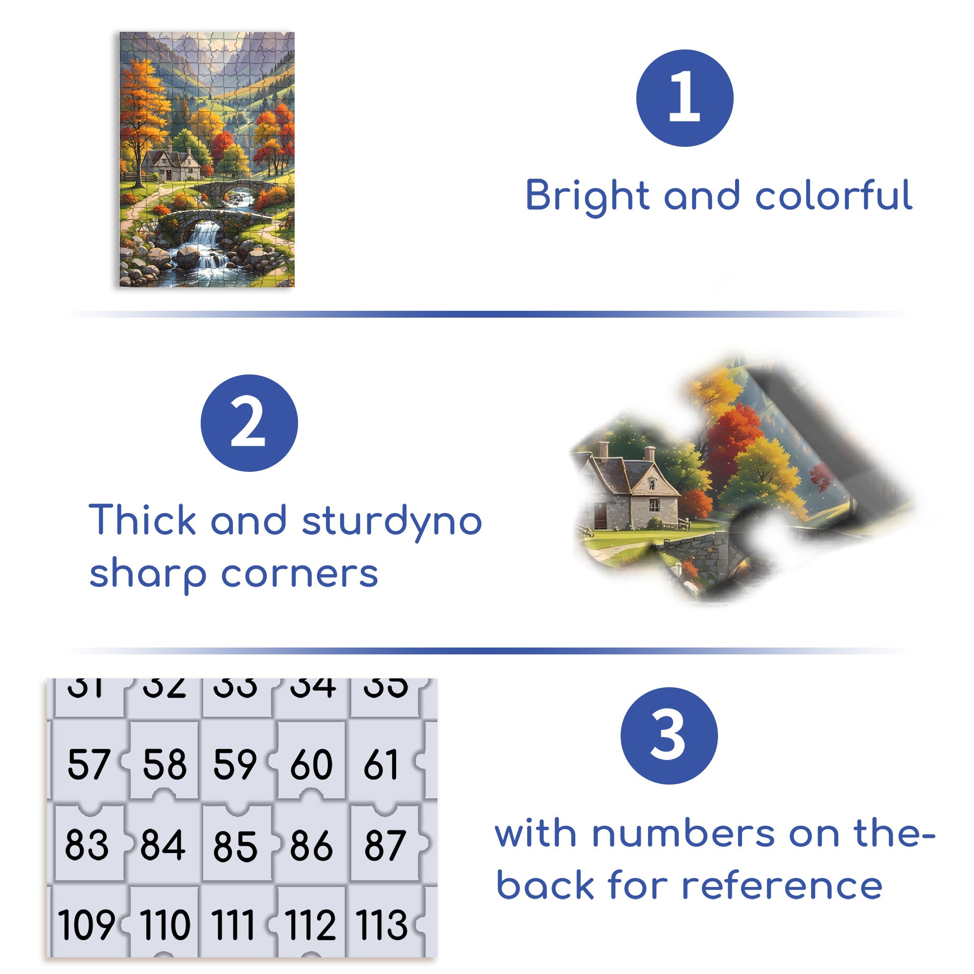 The English Countryside 500pcs/1000pcs Jigsaw Puzzle, Scratch-Resistant, Paper Material, Interactive Family Game & Brain-Boosting DIY Decor, Perfect for Halloween, Christmas & New Year Gifts, Family Puzzle Game