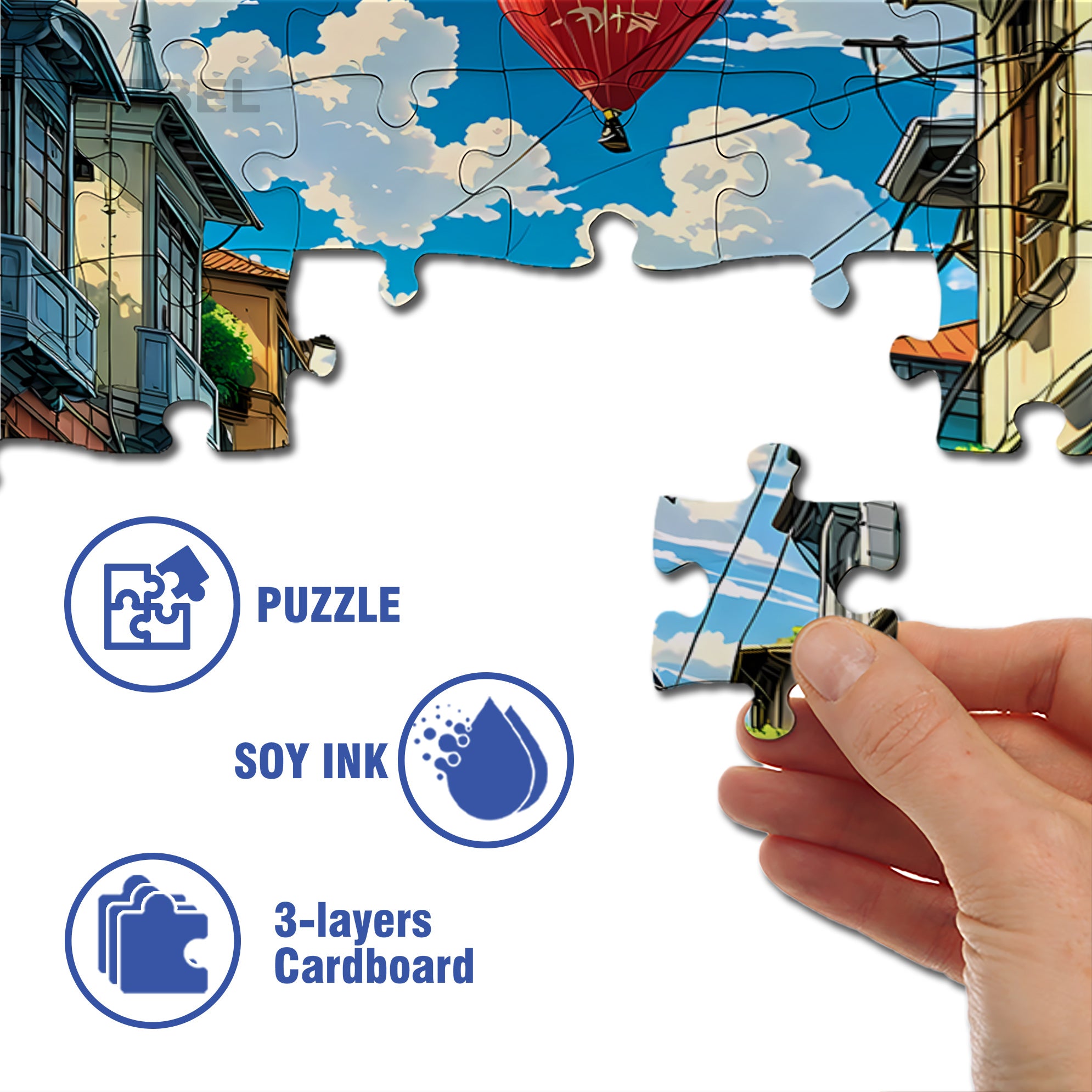 Tramway 500pcs/1000pcs Jigsaw Puzzle, Scratch-Resistant, Paper Material, Interactive Family Game & Brain-Boosting DIY Decor, Perfect for Halloween, Christmas & New Year Gifts, Family Puzzle Game