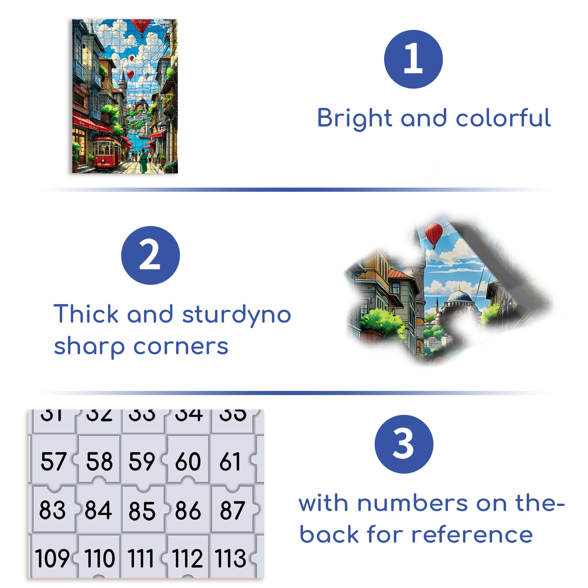 Tramway 500pcs/1000pcs Jigsaw Puzzle, Scratch-Resistant, Paper Material, Interactive Family Game & Brain-Boosting DIY Decor, Perfect for Halloween, Christmas & New Year Gifts, Family Puzzle Game