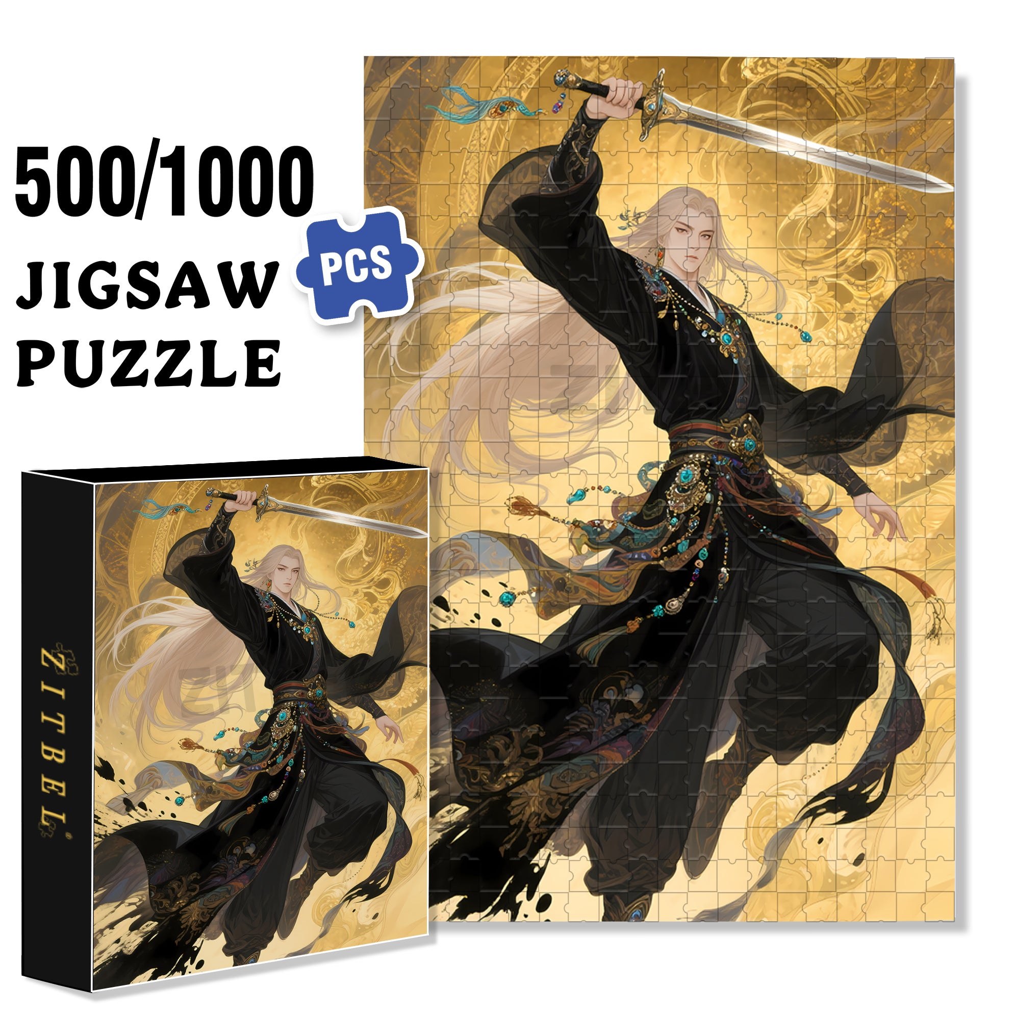 Wangling 500pcs/1000pcs Jigsaw Puzzle, Scratch-Resistant, Paper Material, Interactive Family Game & Brain-Boosting DIY Decor, Perfect for Halloween, Christmas & New Year Gifts, Family Puzzle Game