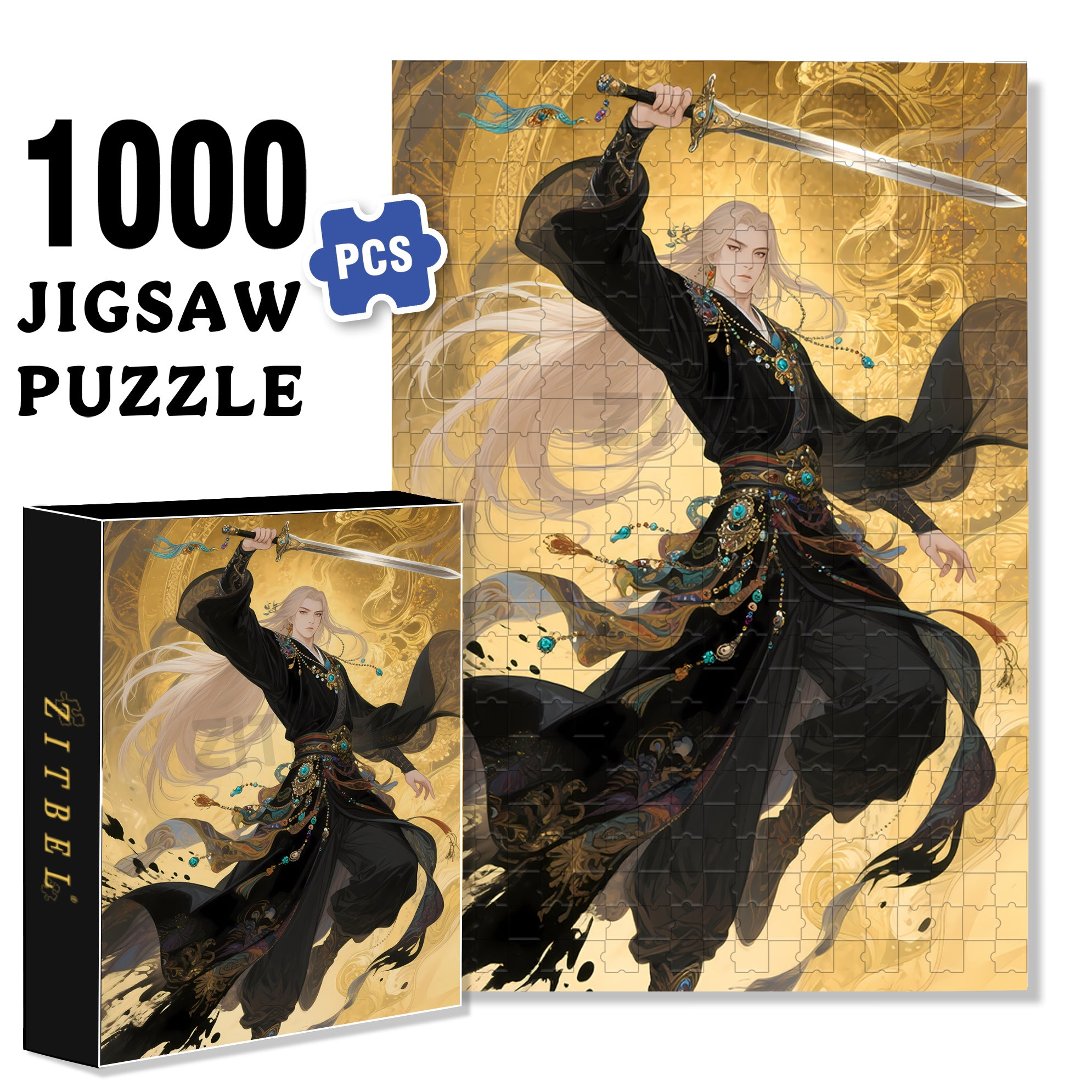 Wangling 500pcs/1000pcs Jigsaw Puzzle, Scratch-Resistant, Paper Material, Interactive Family Game & Brain-Boosting DIY Decor, Perfect for Halloween, Christmas & New Year Gifts, Family Puzzle Game