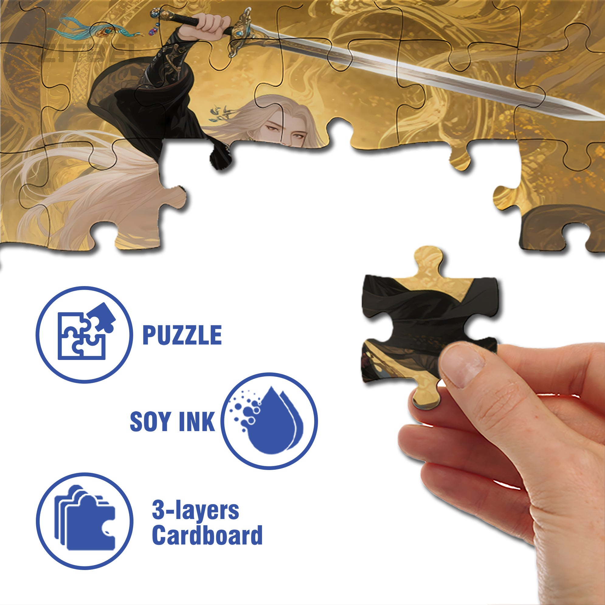 Wangling 500pcs/1000pcs Jigsaw Puzzle, Scratch-Resistant, Paper Material, Interactive Family Game & Brain-Boosting DIY Decor, Perfect for Halloween, Christmas & New Year Gifts, Family Puzzle Game
