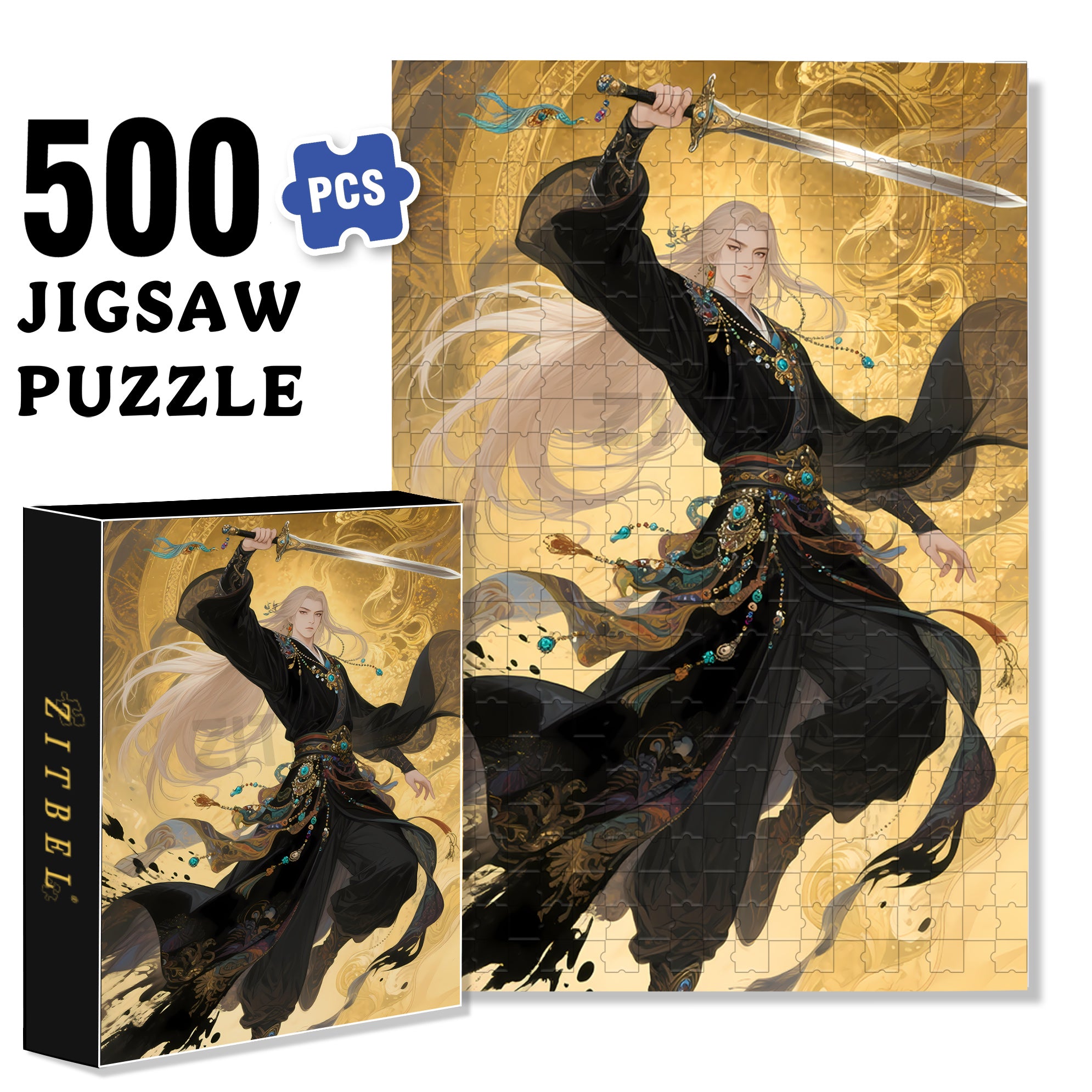 Wangling 500pcs/1000pcs Jigsaw Puzzle, Scratch-Resistant, Paper Material, Interactive Family Game & Brain-Boosting DIY Decor, Perfect for Halloween, Christmas & New Year Gifts, Family Puzzle Game