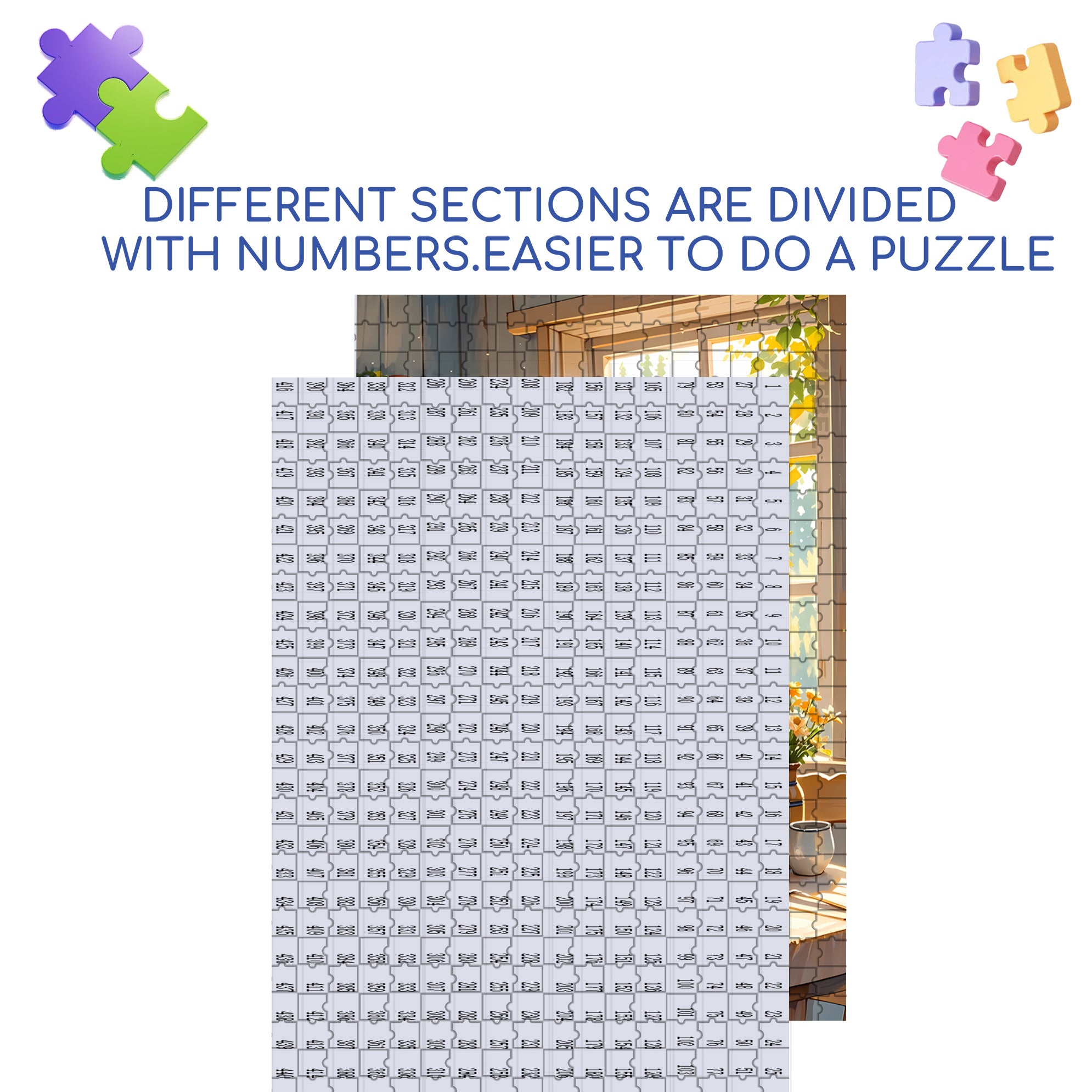 A Bouquet Of Sunflowers2 500pcs/1000pcs Jigsaw Puzzle, Scratch-Resistant, Interactive Family Game & Brain-Boosting DIY Decor, Perfect for Halloween, Christmas & New Year Gifts, Family Puzzle Game