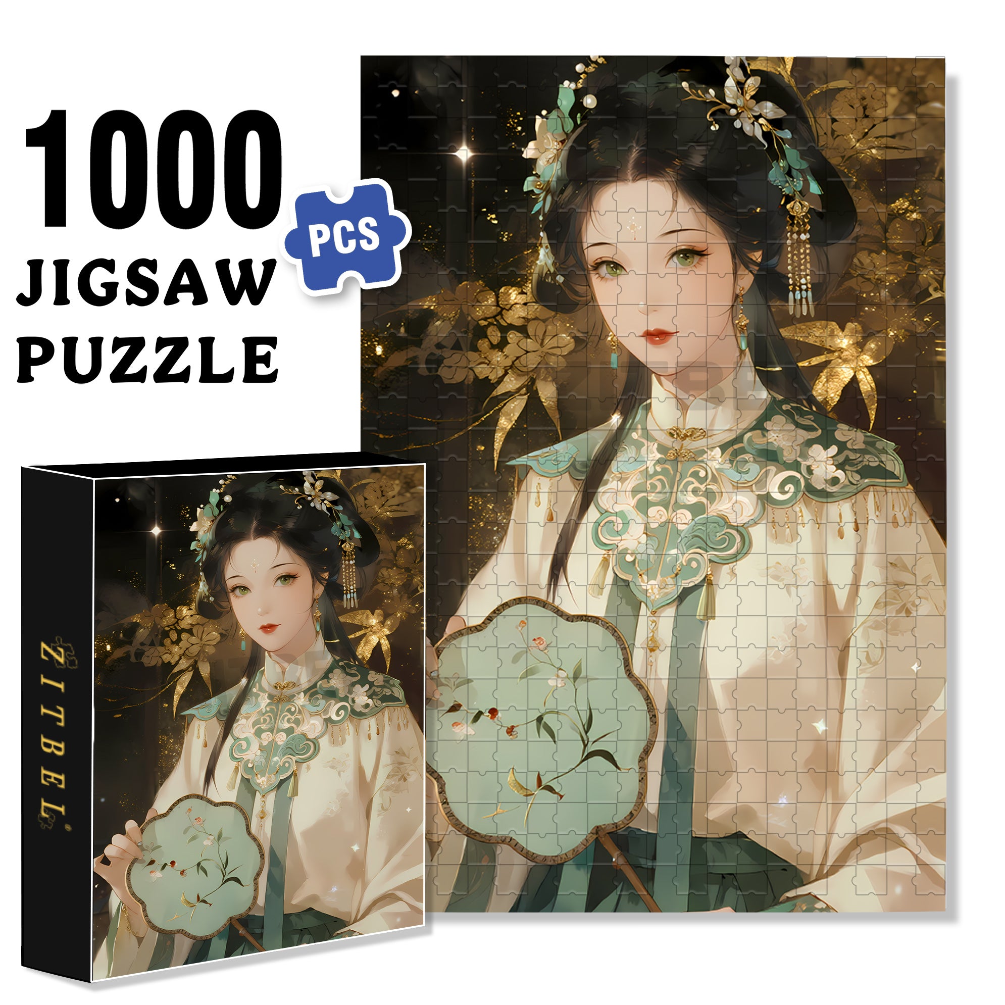 Ancient Beauties 500pcs/1000pcs Jigsaw Puzzle, Scratch-Resistant, Interactive Family Game & Brain-Boosting DIY Decor, Perfect for Halloween, Christmas & New Year Gifts, Family Puzzle Game