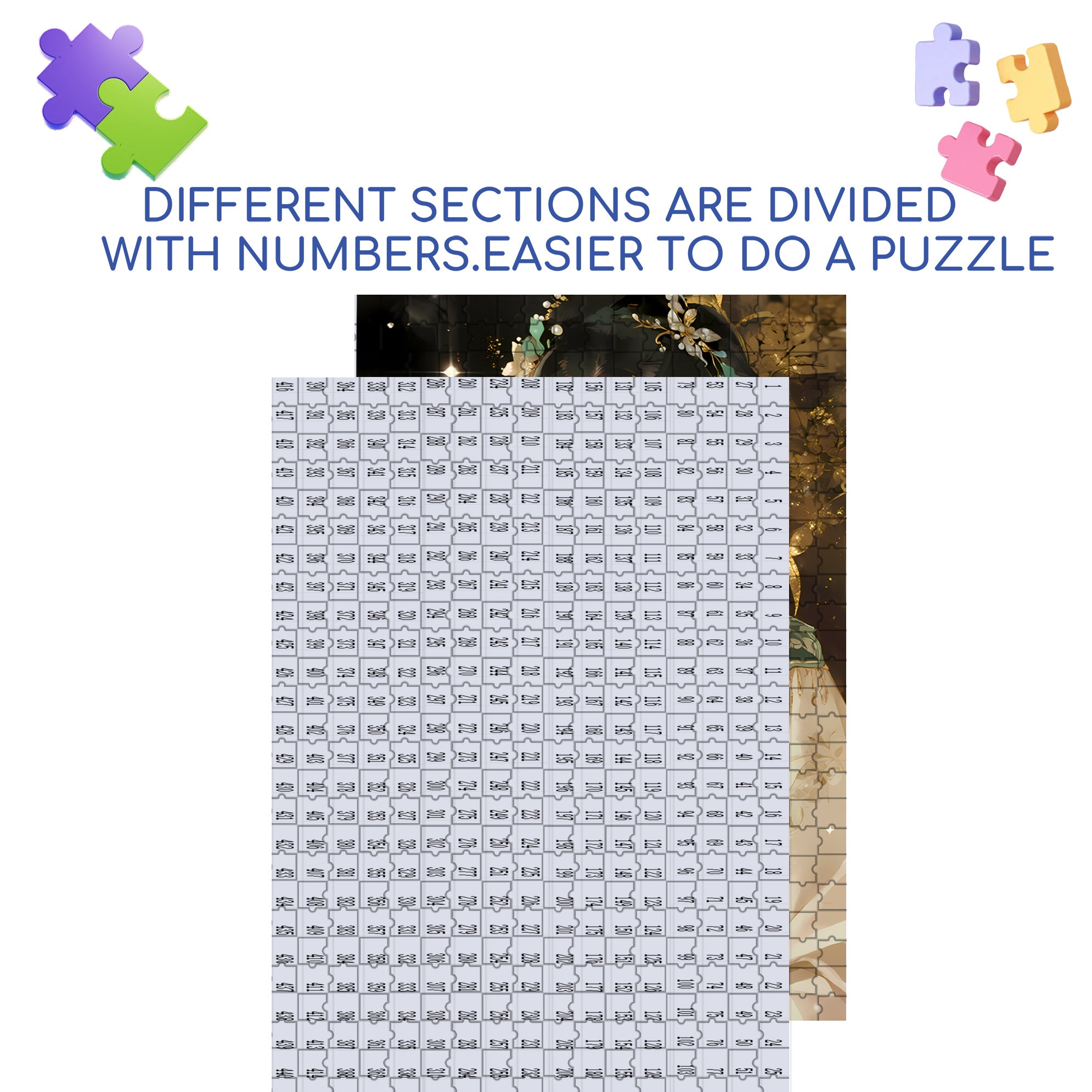 Ancient Beauties 500pcs/1000pcs Jigsaw Puzzle, Scratch-Resistant, Interactive Family Game & Brain-Boosting DIY Decor, Perfect for Halloween, Christmas & New Year Gifts, Family Puzzle Game