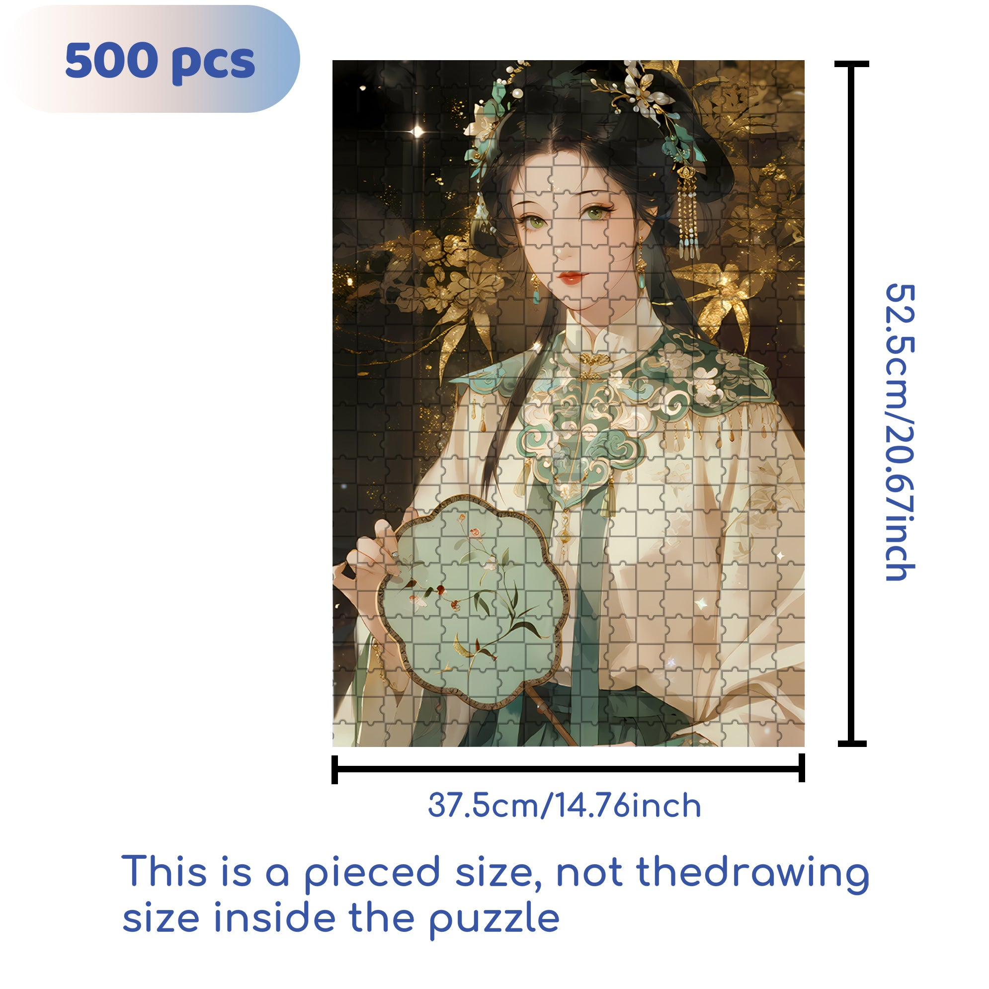 Ancient Beauties 500pcs/1000pcs Jigsaw Puzzle, Scratch-Resistant, Interactive Family Game & Brain-Boosting DIY Decor, Perfect for Halloween, Christmas & New Year Gifts, Family Puzzle Game