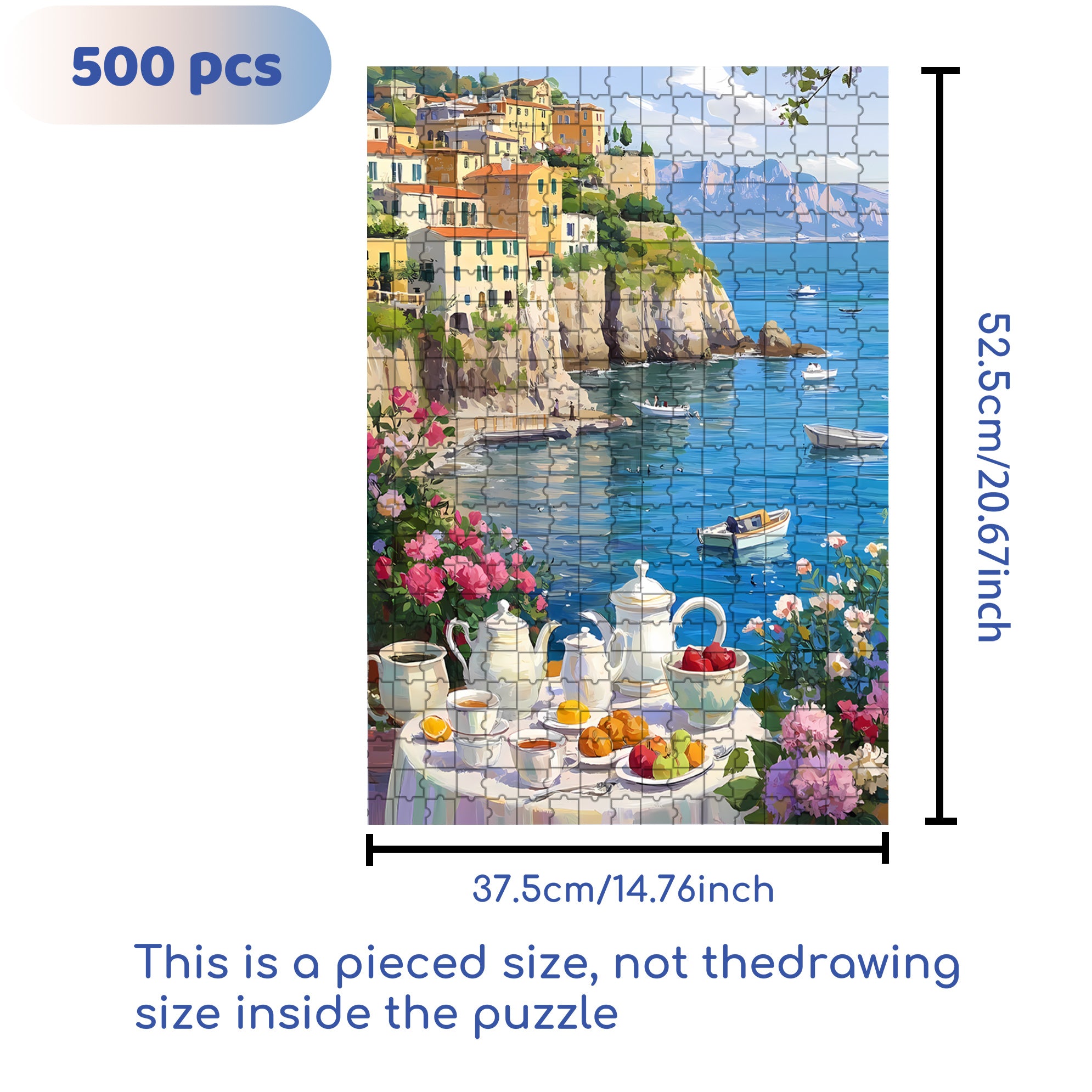 Breakfast 500pcs/1000pcs Jigsaw Puzzle, Scratch-Resistant, Interactive Family Game & Brain-Boosting DIY Decor, Perfect for Halloween, Christmas & New Year Gifts, Family Puzzle Game