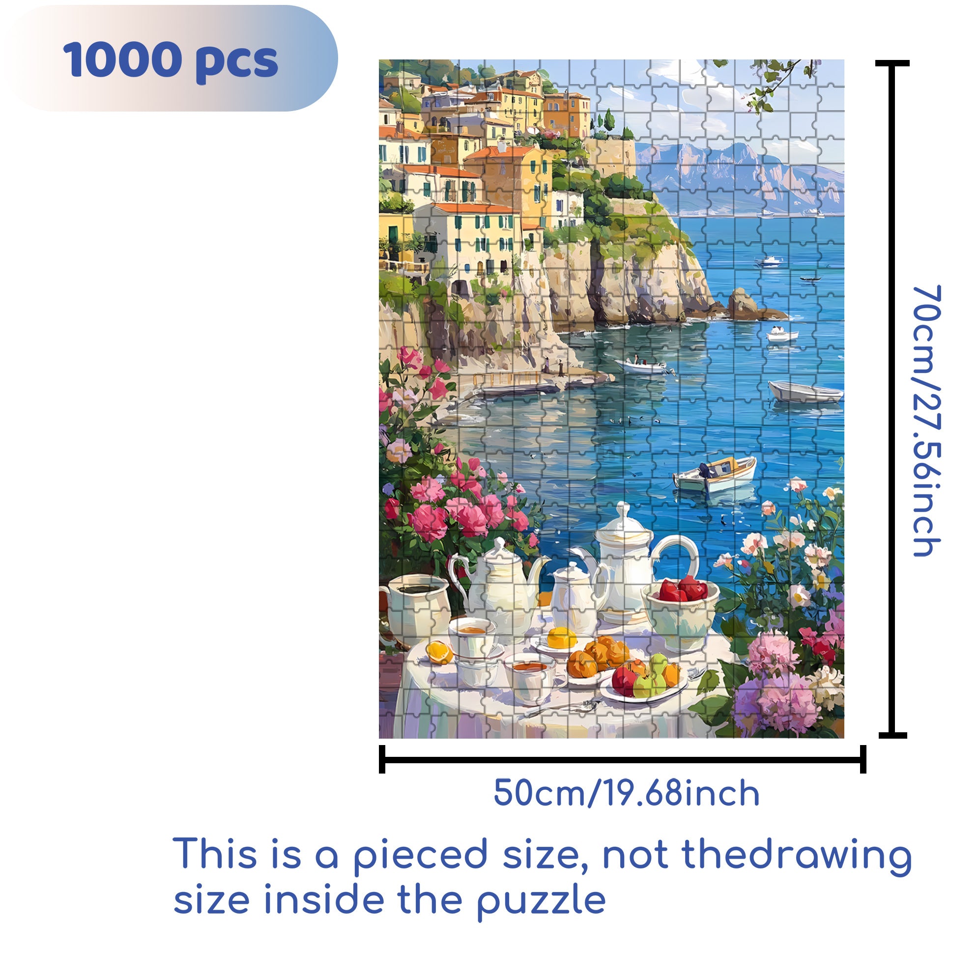 Breakfast 500pcs/1000pcs Jigsaw Puzzle, Scratch-Resistant, Interactive Family Game & Brain-Boosting DIY Decor, Perfect for Halloween, Christmas & New Year Gifts, Family Puzzle Game