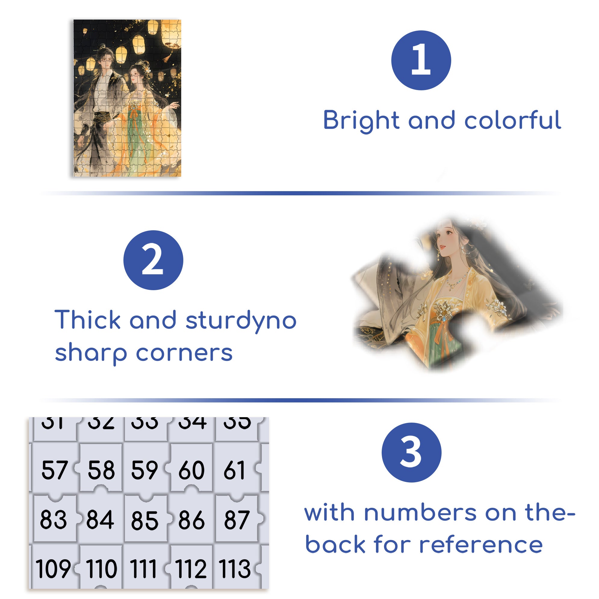 Chinese Valentine's Day 500pcs/1000pcs Jigsaw Puzzle, Scratch-Resistant, Interactive Family Game & Brain-Boosting DIY Decor, Perfect for Halloween, Christmas & New Year Gifts, Family Puzzle Game