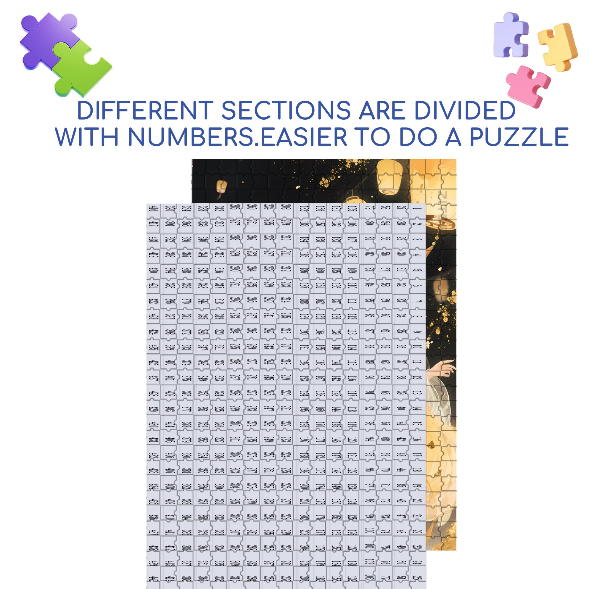 Chinese Valentine's Day 500pcs/1000pcs Jigsaw Puzzle, Scratch-Resistant, Interactive Family Game & Brain-Boosting DIY Decor, Perfect for Halloween, Christmas & New Year Gifts, Family Puzzle Game