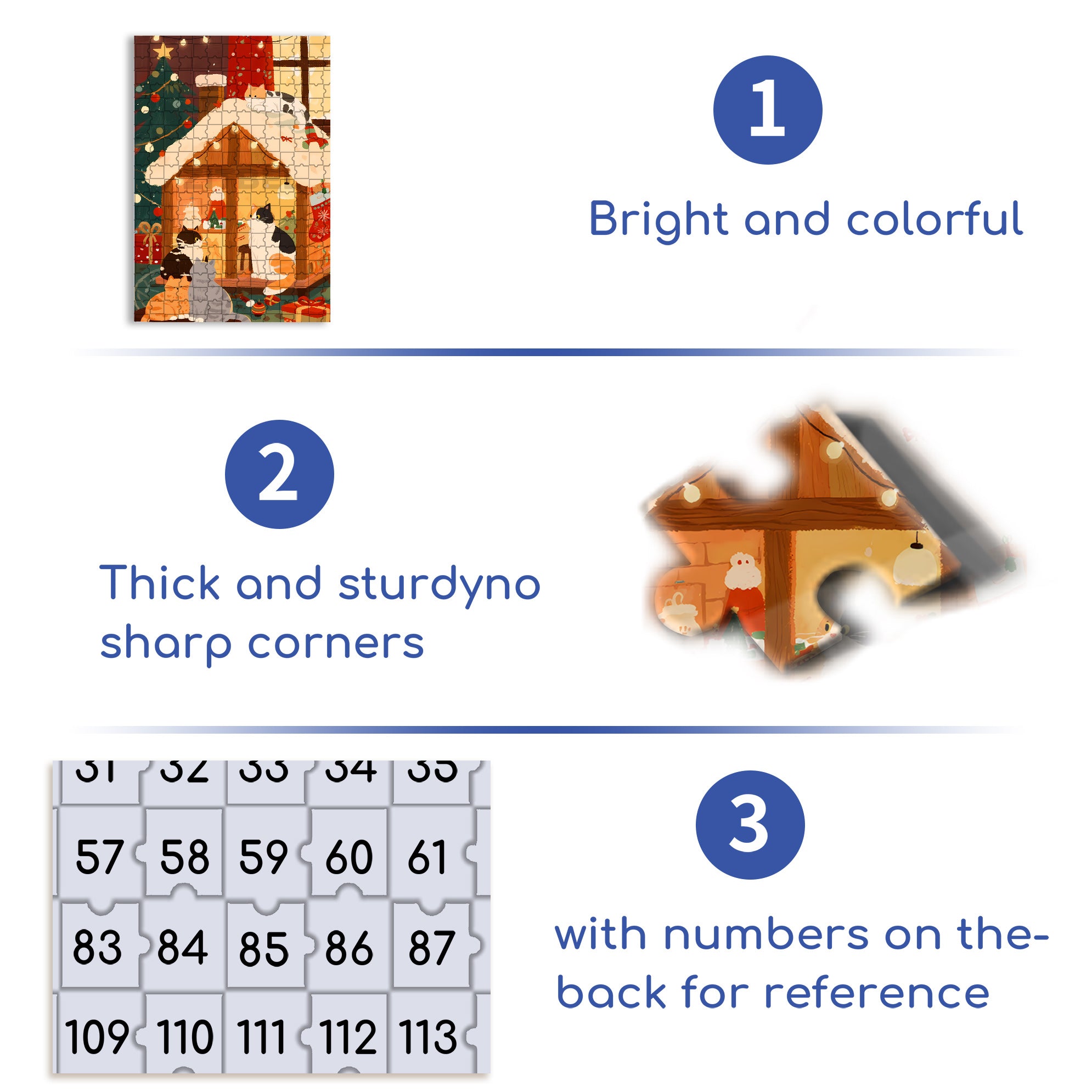 Christmas Cabin2 500pcs/1000pcs Jigsaw Puzzle, Scratch-Resistant, Interactive Family Game & Brain-Boosting DIY Decor, Perfect for Halloween, Christmas & New Year Gifts, Family Puzzle Game