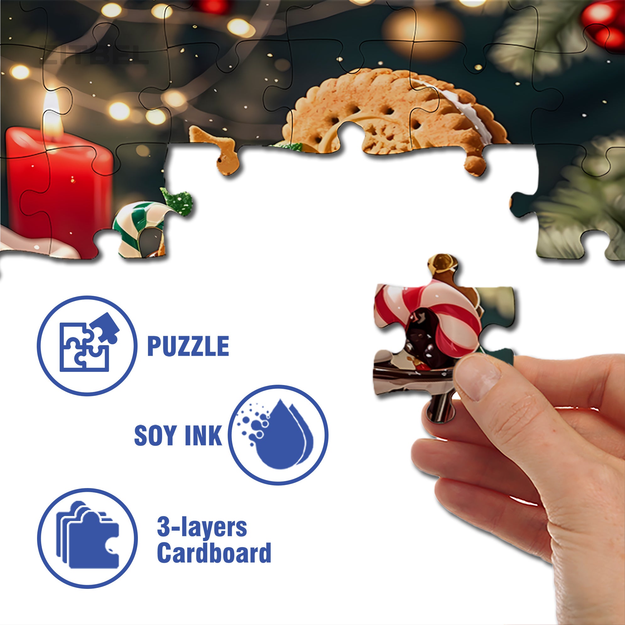 Christmas Parfait 500pcs/1000pcs Jigsaw Puzzle, Scratch-Resistant, Interactive Family Game & Brain-Boosting DIY Decor, Perfect for Halloween, Christmas & New Year Gifts, Family Puzzle Game