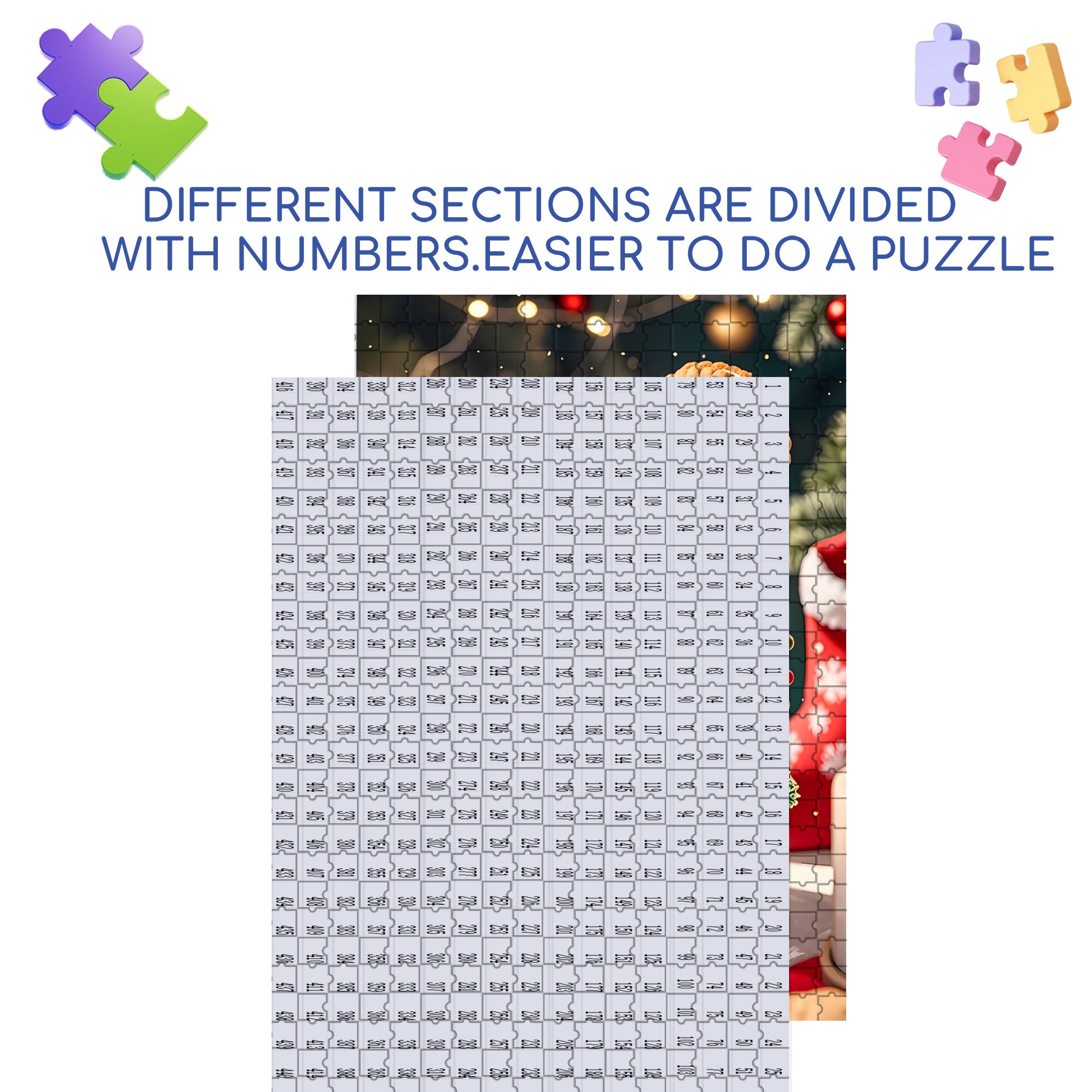 Christmas Parfait 500pcs/1000pcs Jigsaw Puzzle, Scratch-Resistant, Interactive Family Game & Brain-Boosting DIY Decor, Perfect for Halloween, Christmas & New Year Gifts, Family Puzzle Game
