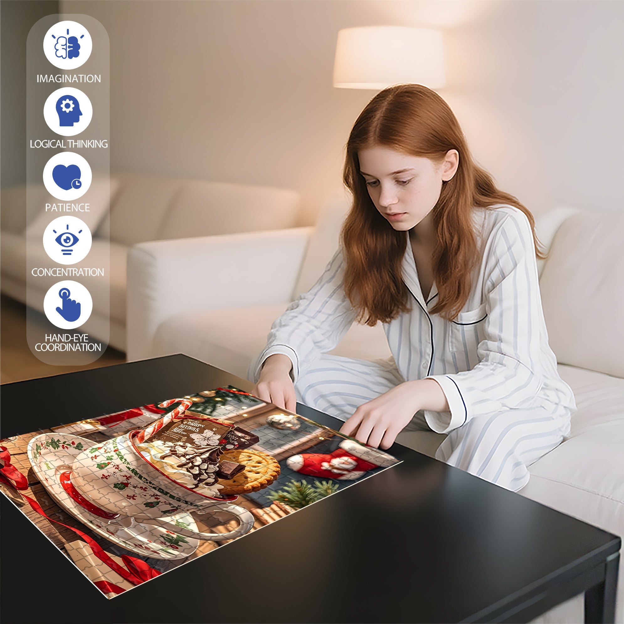 Christmas Parfait2 500pcs/1000pcs Jigsaw Puzzle, Scratch-Resistant, Interactive Family Game & Brain-Boosting DIY Decor, Perfect for Halloween, Christmas & New Year Gifts, Family Puzzle Game