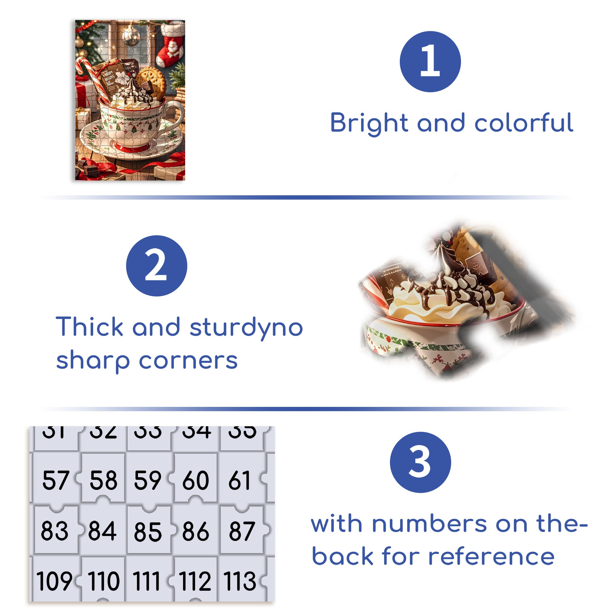 Christmas Parfait2 500pcs/1000pcs Jigsaw Puzzle, Scratch-Resistant, Interactive Family Game & Brain-Boosting DIY Decor, Perfect for Halloween, Christmas & New Year Gifts, Family Puzzle Game