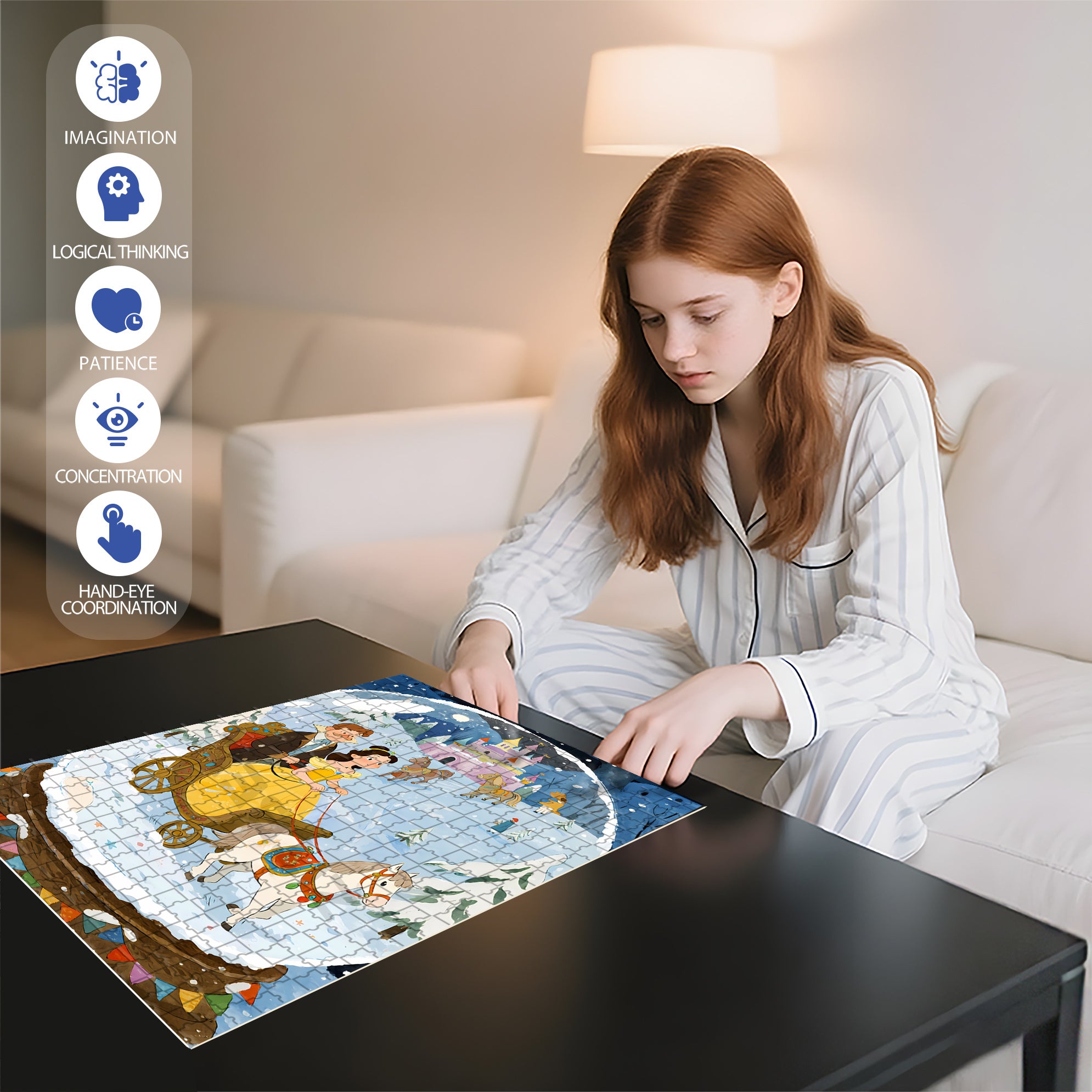 Crystal Ball 500pcs/1000pcs Jigsaw Puzzle, Scratch-Resistant, Interactive Family Game & Brain-Boosting DIY Decor, Perfect for Halloween, Christmas & New Year Gifts, Family Puzzle Game