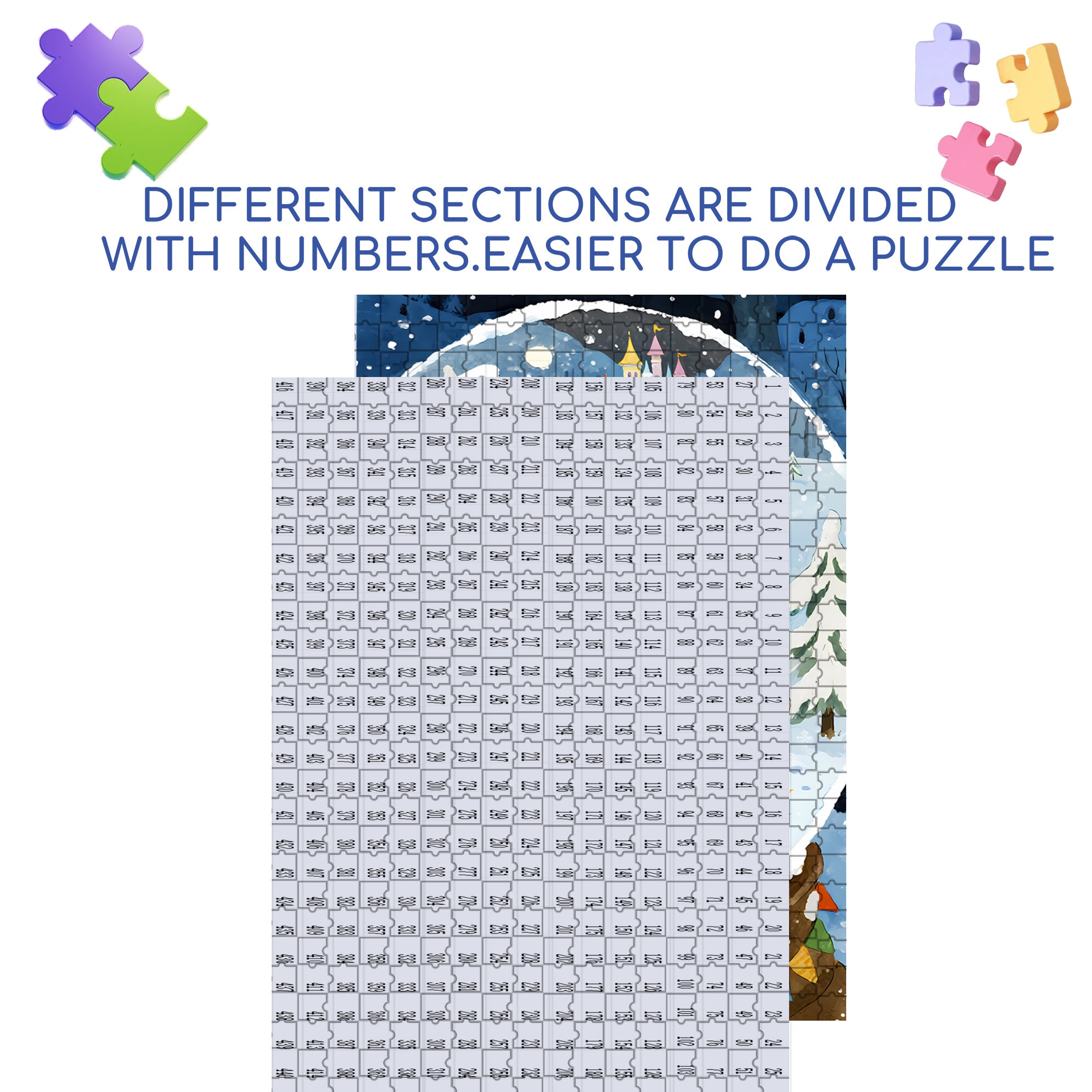 Crystal Ball 500pcs/1000pcs Jigsaw Puzzle, Scratch-Resistant, Interactive Family Game & Brain-Boosting DIY Decor, Perfect for Halloween, Christmas & New Year Gifts, Family Puzzle Game
