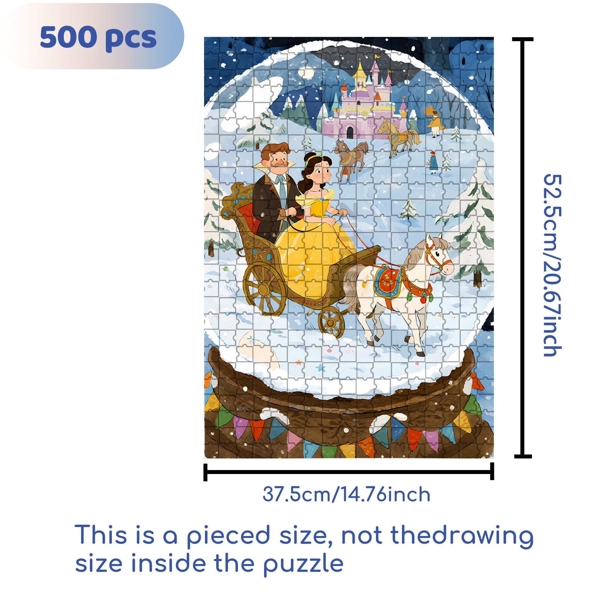 Crystal Ball 500pcs/1000pcs Jigsaw Puzzle, Scratch-Resistant, Interactive Family Game & Brain-Boosting DIY Decor, Perfect for Halloween, Christmas & New Year Gifts, Family Puzzle Game